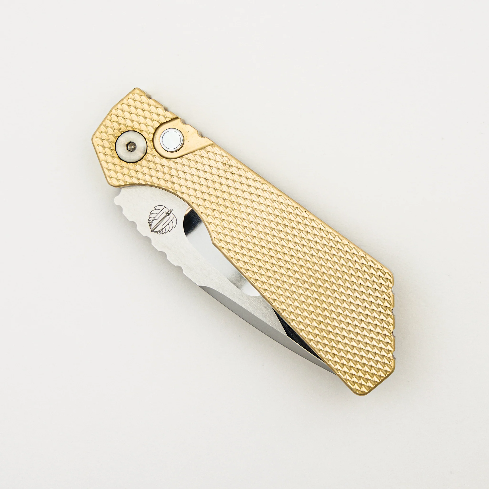 2024 PT+ Custom 005 - ALBronze Textured Handle - Mike Irie Hand Ground Mirror Polished Blade #94 of 100 - Image 3