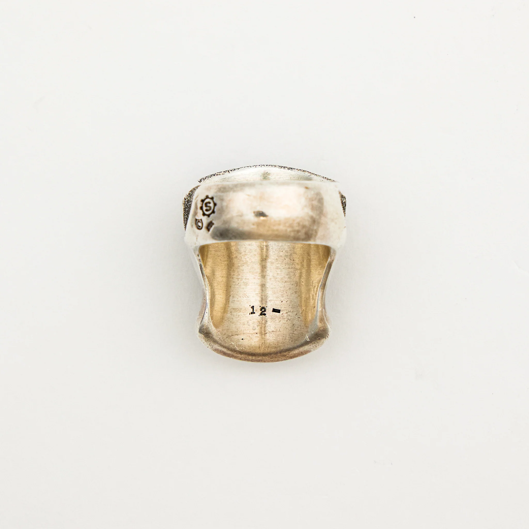 .925 Textured Stealth Blade Puncher Ring - Size 12.5 - Image 2