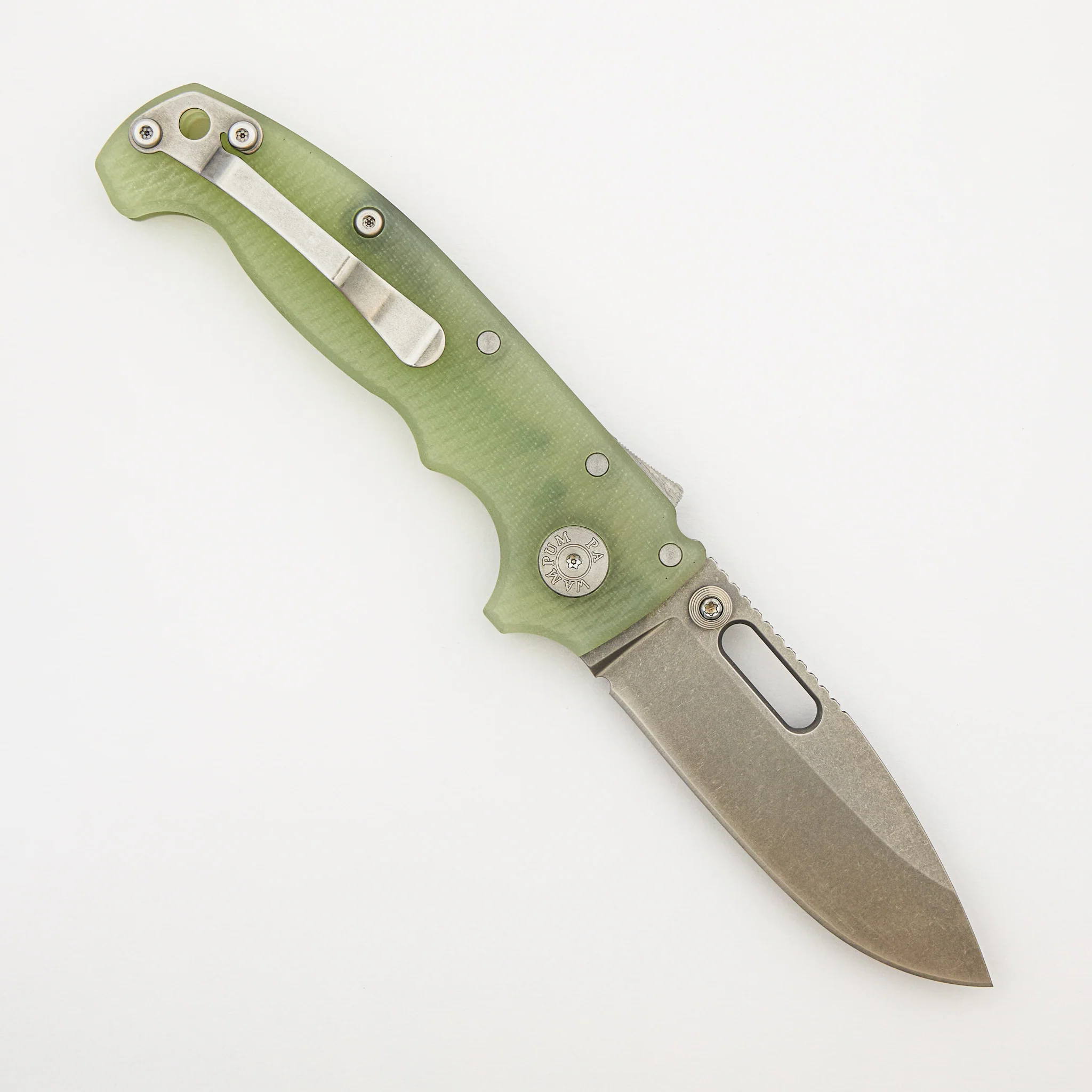 AD20 (Full Width) - MagnaCut Drop Point Blade - Natural G10 Handle - Image 2