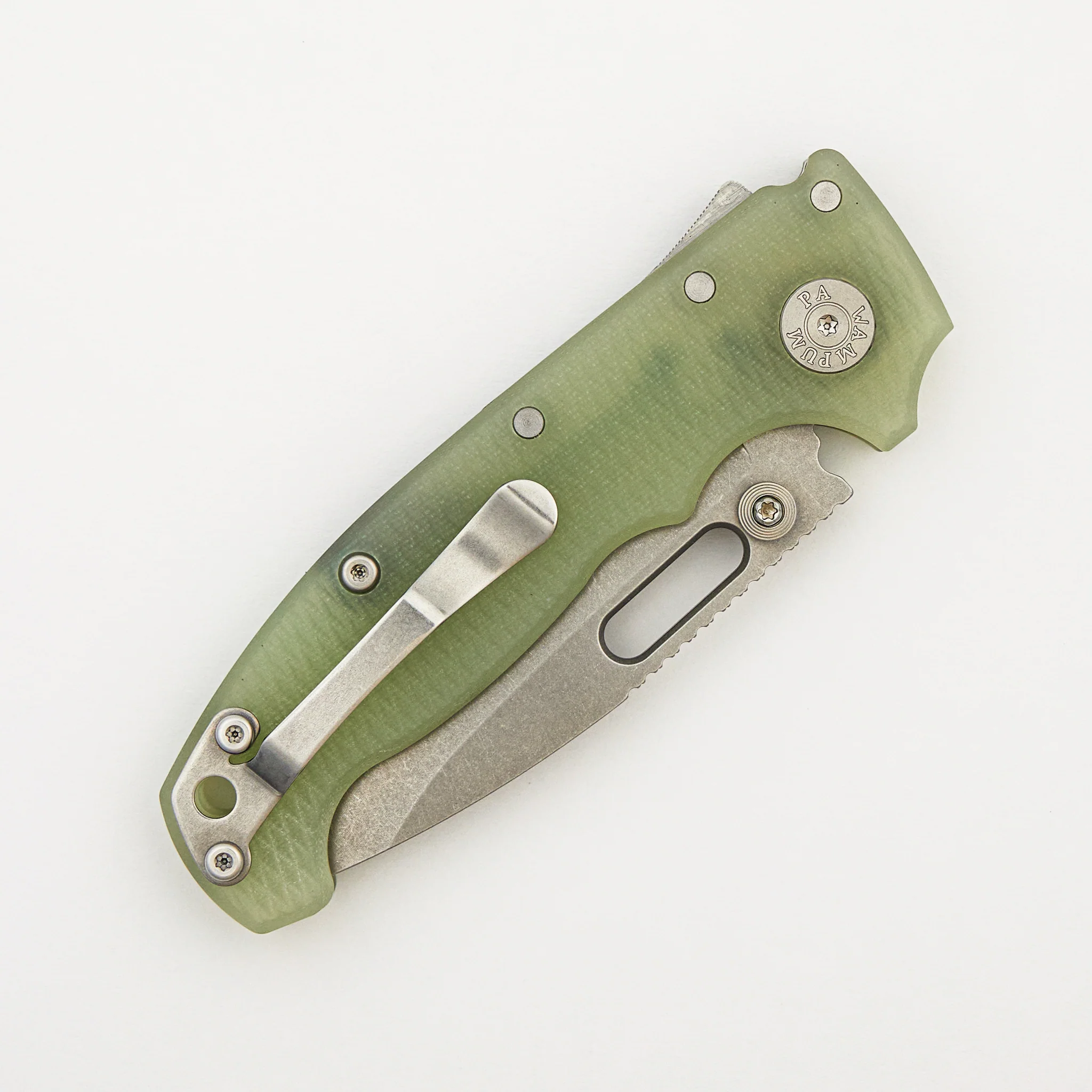 AD20 (Full Width) - MagnaCut Drop Point Blade - Natural G10 Handle - Image 4
