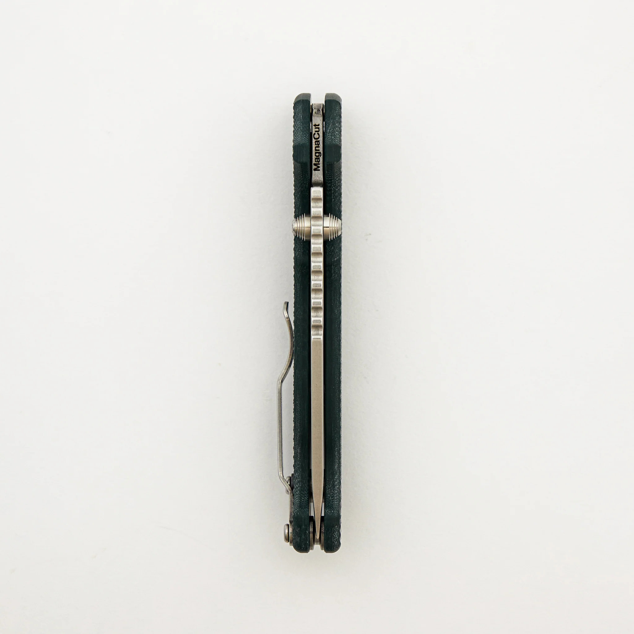 AD20S - Clip Point MagnaCut Blade - Forest Green G10 Handle - Image 5