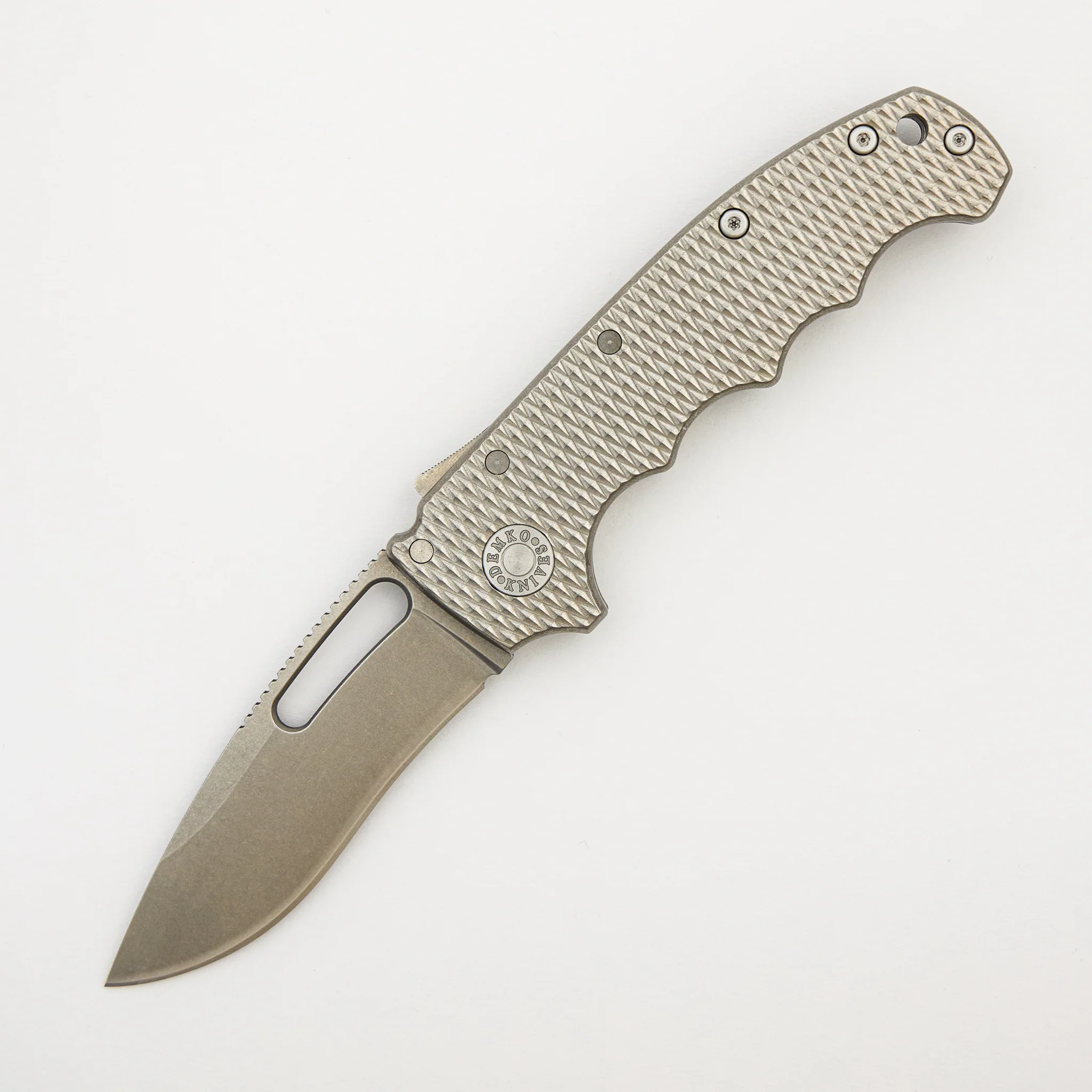 AD20S - CPM-20CV Kopis Blade - Textured Titanium Handle