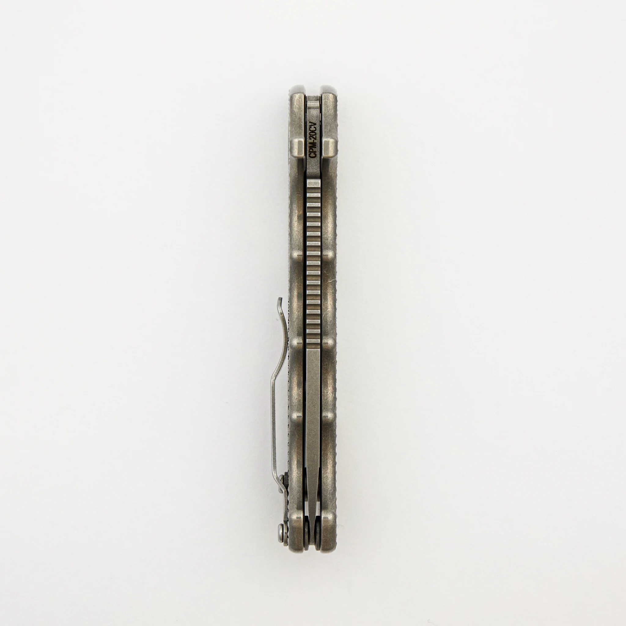 AD20S - CPM-20CV Kopis Blade - Textured Titanium Handle - Image 5