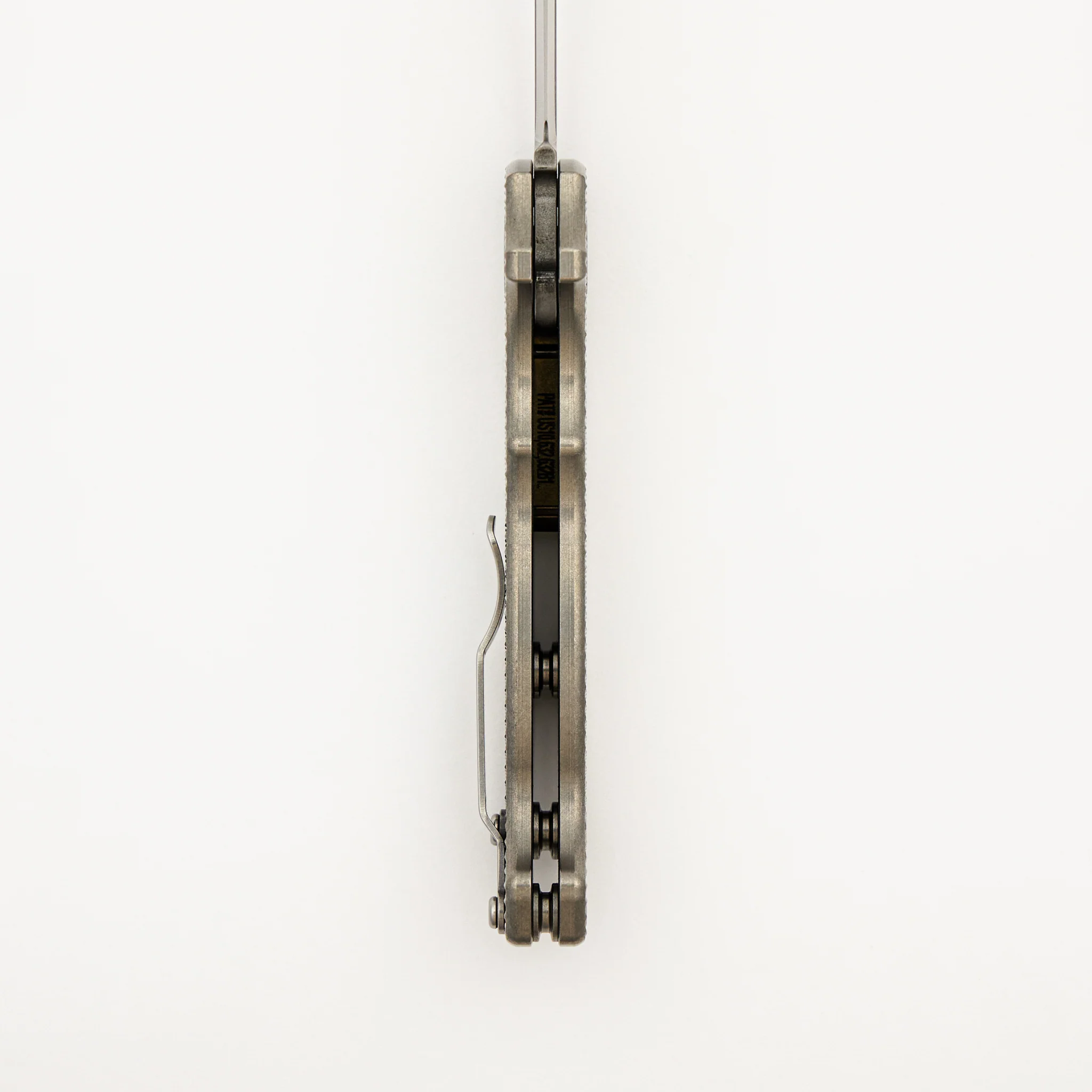 AD20S - Recurve CPM-20CV Blade - Textured Titanium Handle - Image 6