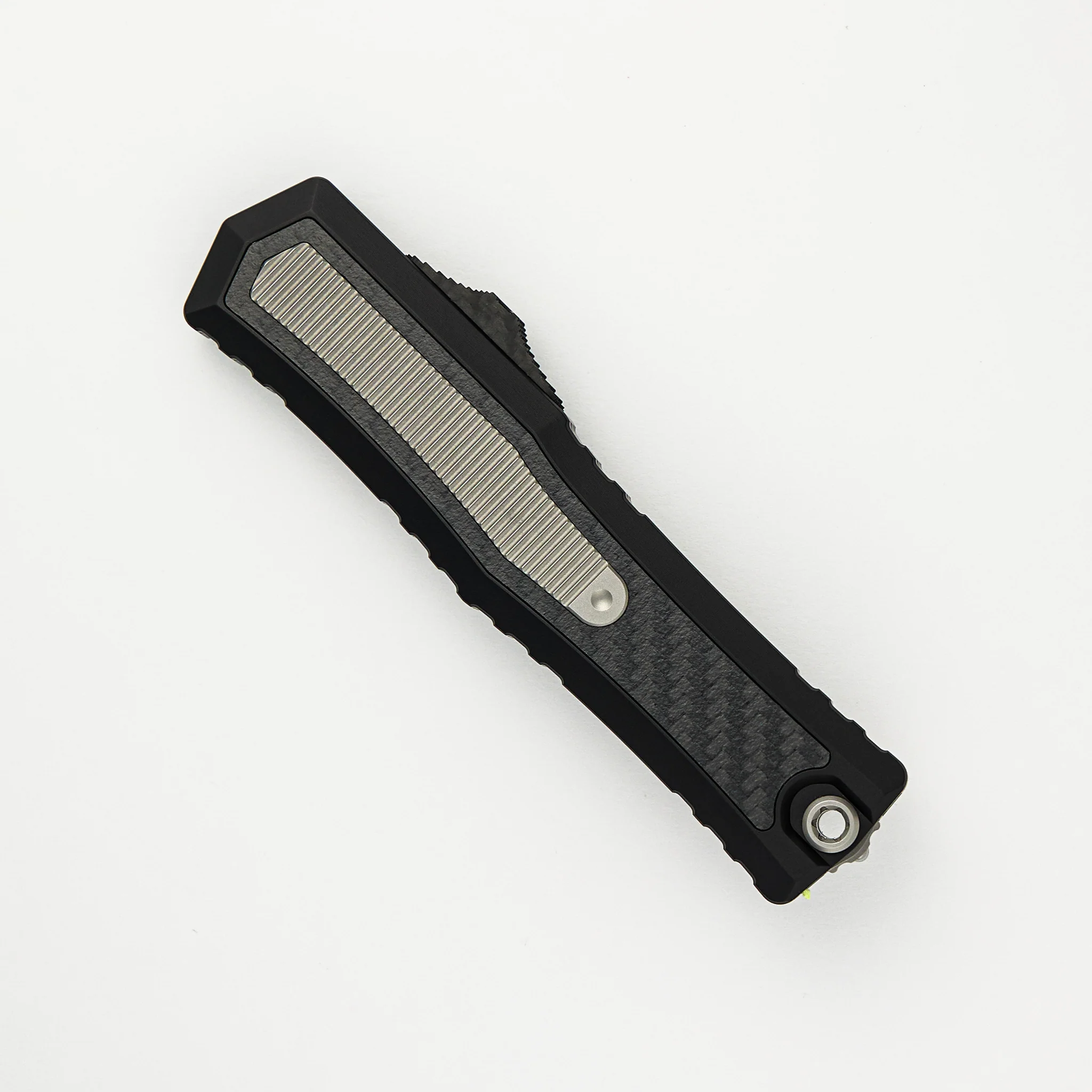 Marfione Custom Knives Atreus - D/E Cryo Ice Finish M390MK Blade - Mil-Spec Aircraft Alloy W/ Carbon Fiber and Titanium Inlays - Image 3