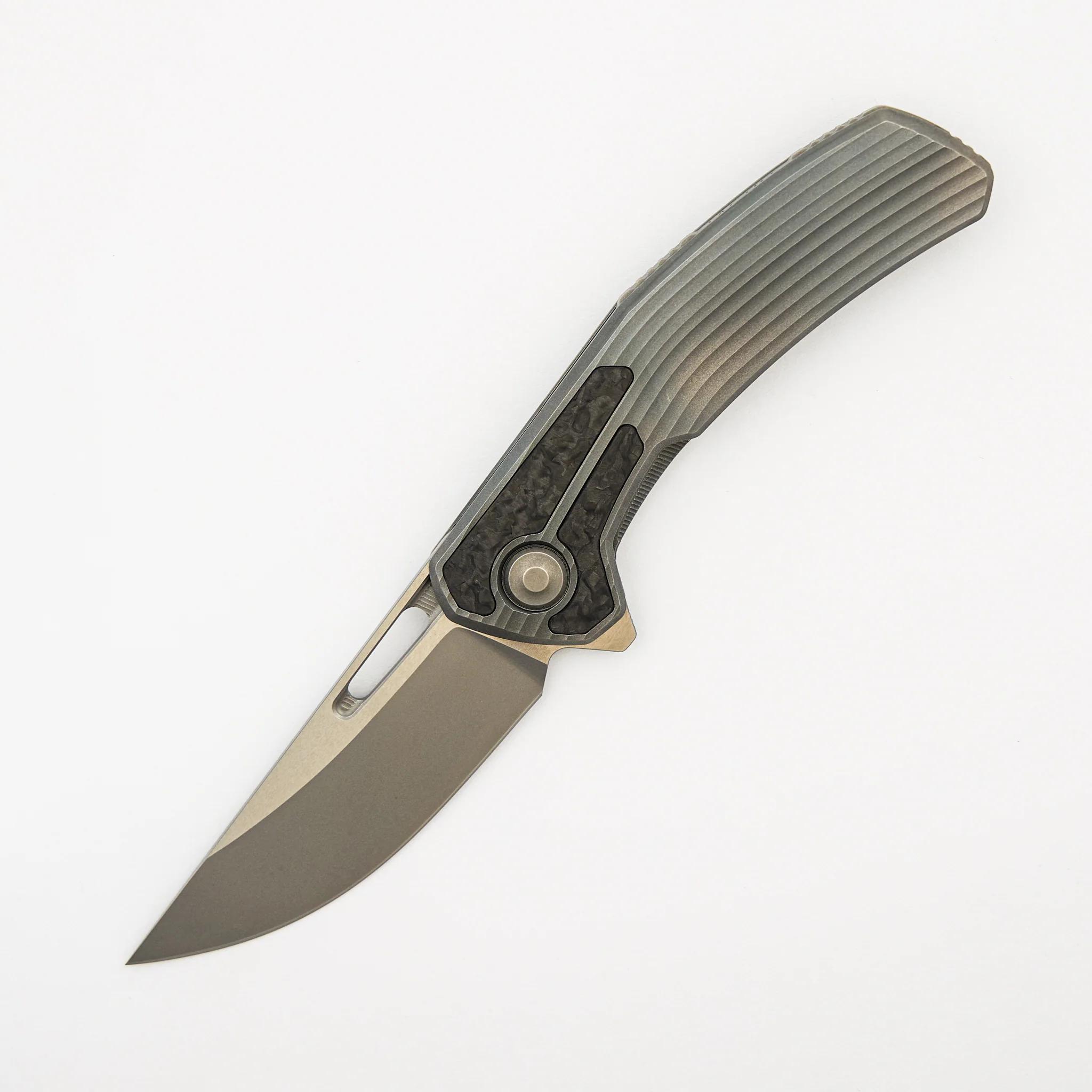 Archer - Ridged Titanium Handle W/ TechnoCarbo Inlay - MagnaCut Blade