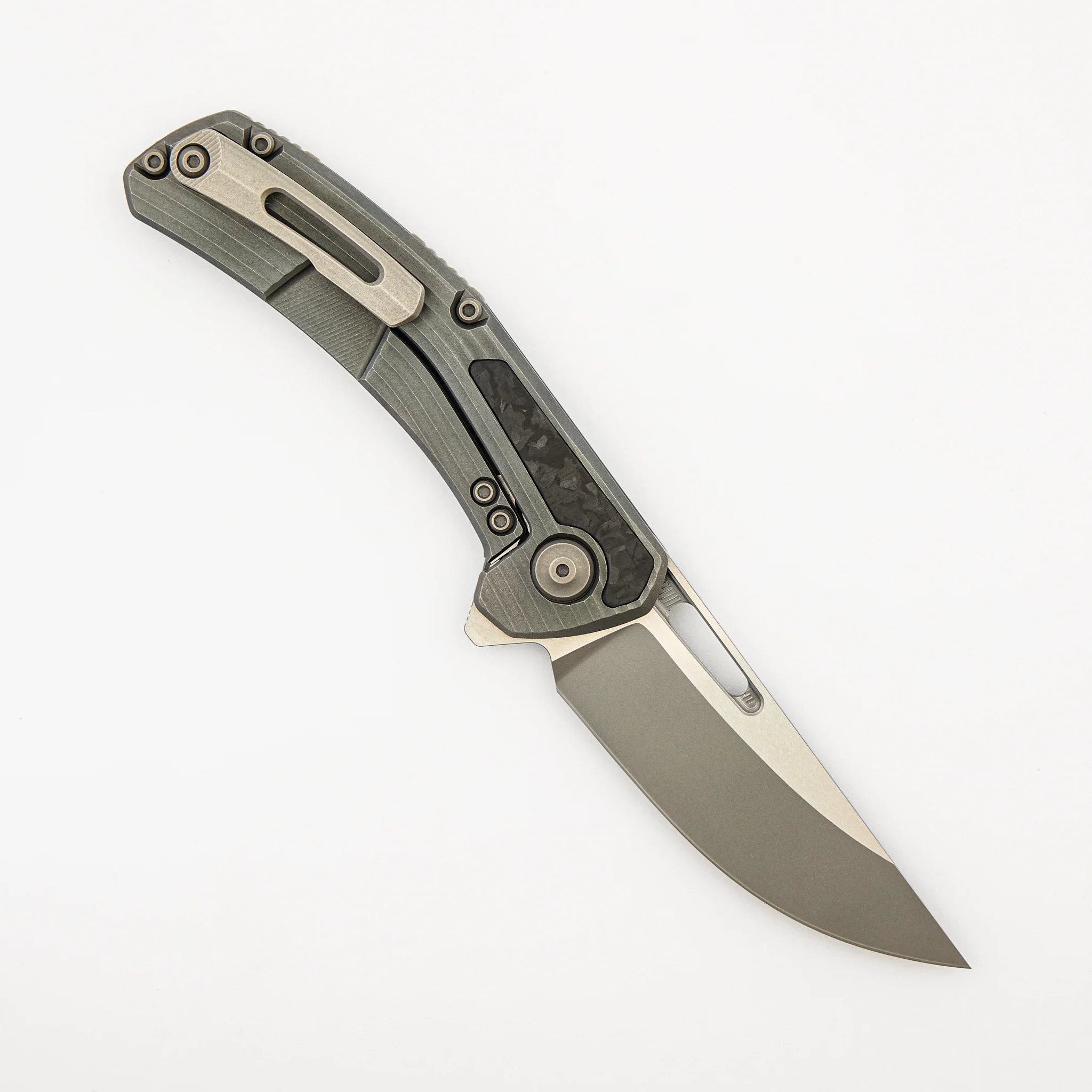 Archer - Ridged Titanium Handle W/ TechnoCarbo Inlay - MagnaCut Blade - Image 2