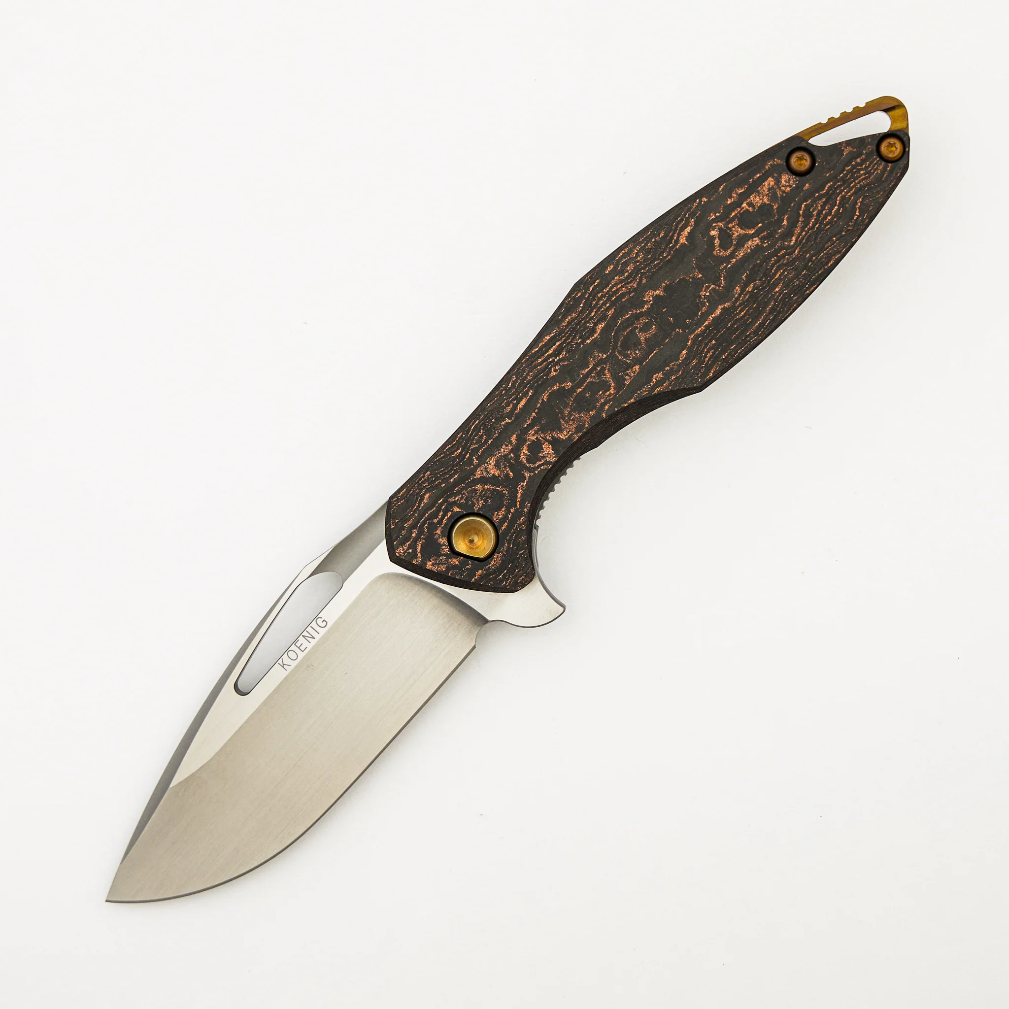 Arius - Gen. 2 - Titanium/Copper Carbon Fiber Handle - CTS-XHP Blade