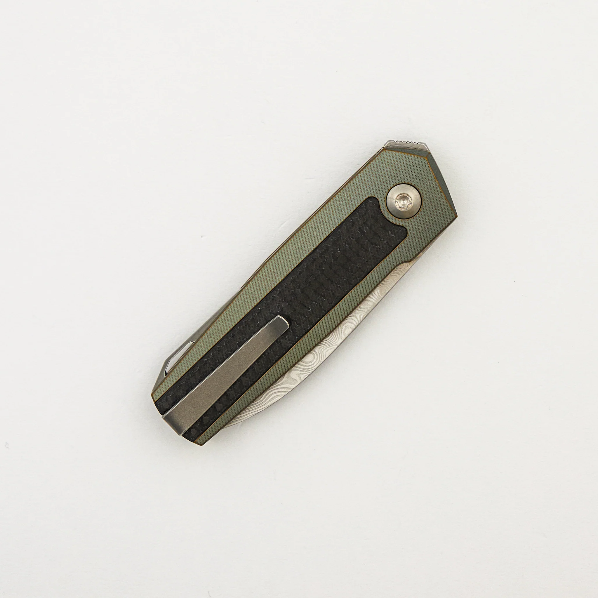 ARN - Cuprum/Satin - Titanium Handle - Carbon Fiber Inlays - Damasteel Blade - Image 4