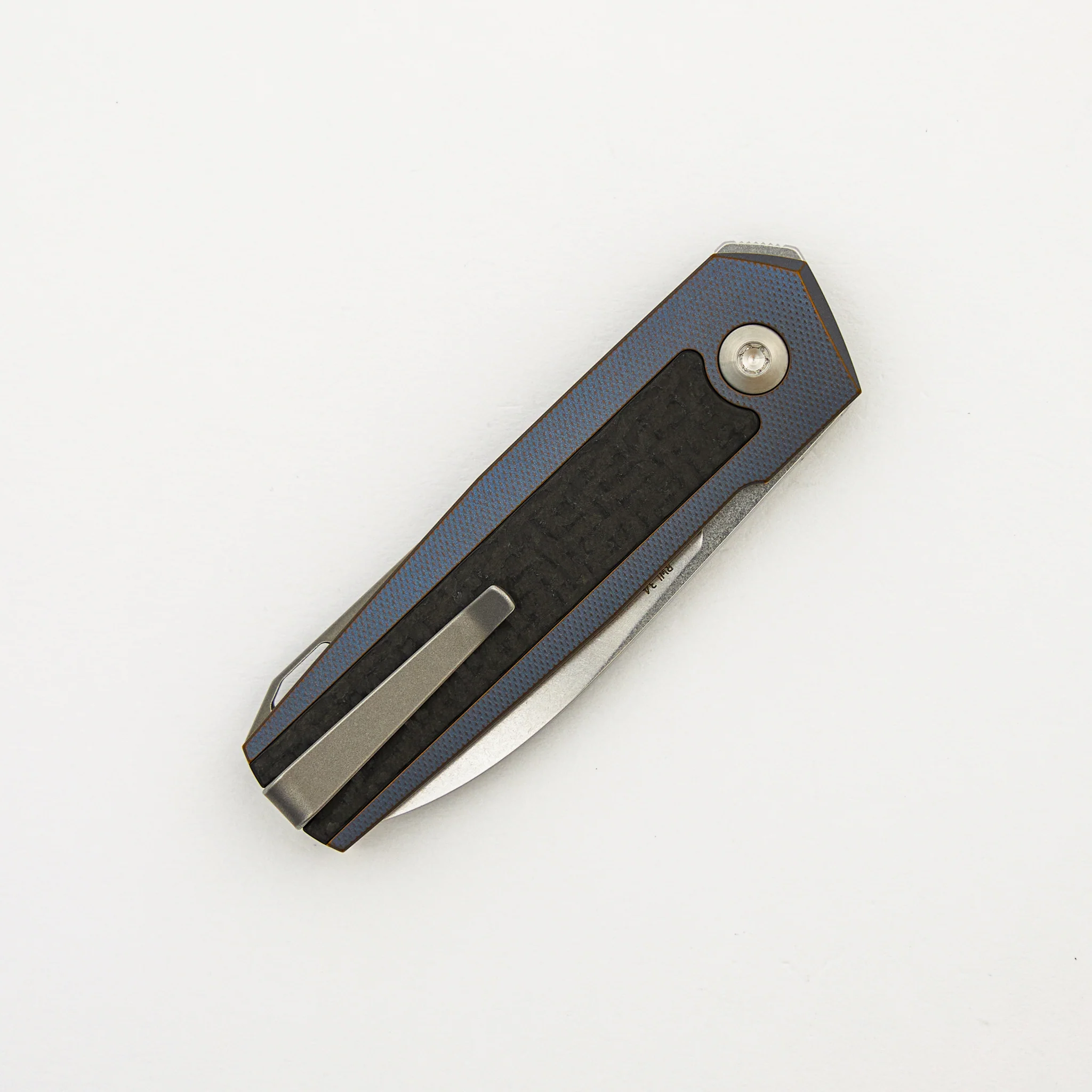 ARN - Kobolt/Satin - Titanium Handle - Carbon Fiber Inlays - RWL34 Blade - #124 - Image 4
