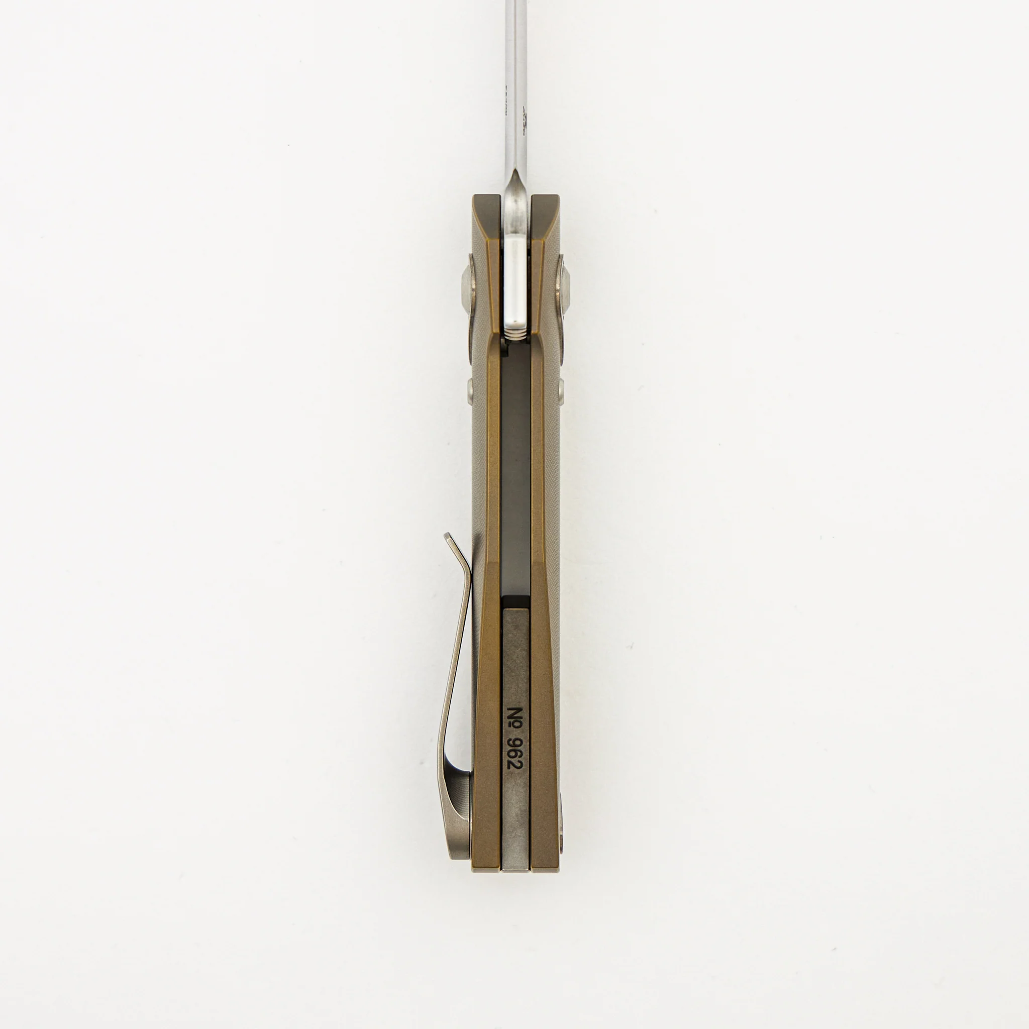 Aros - Amber/Satin Titanium Handle - RWL34 Blade - Image 6