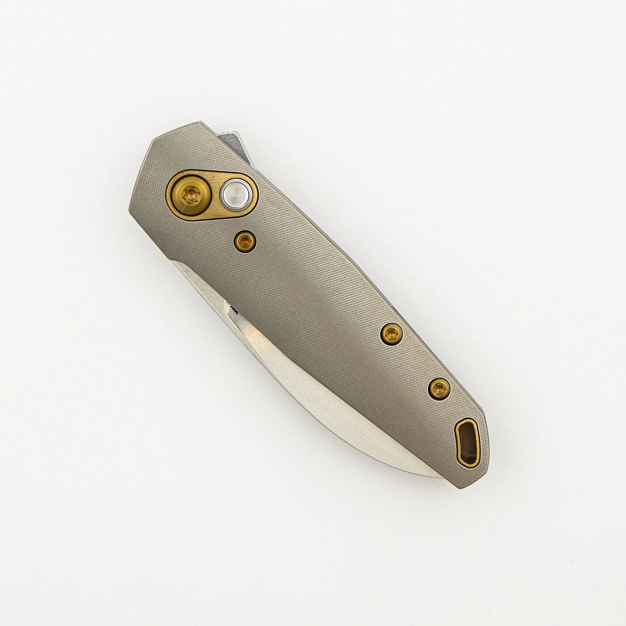 Aros - Grey/Amber Titanium Handle - RWL34 Blade - Image 3