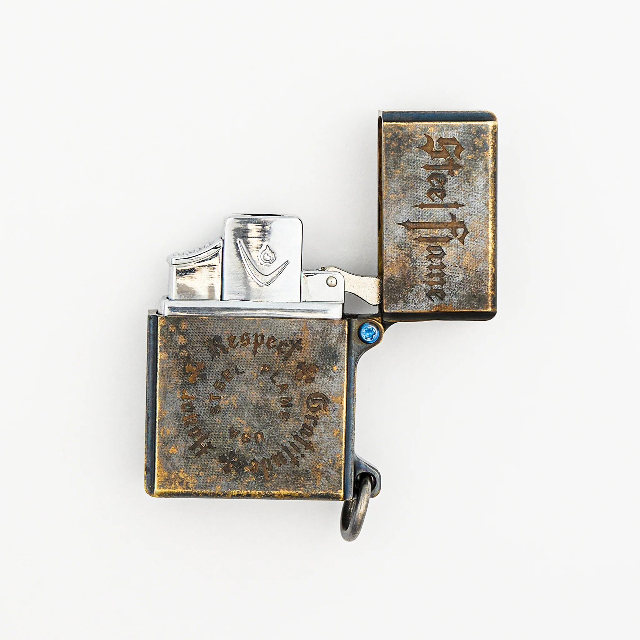 Bronze 3D Paw With Archangel Wings Torch Lighter - Image 4