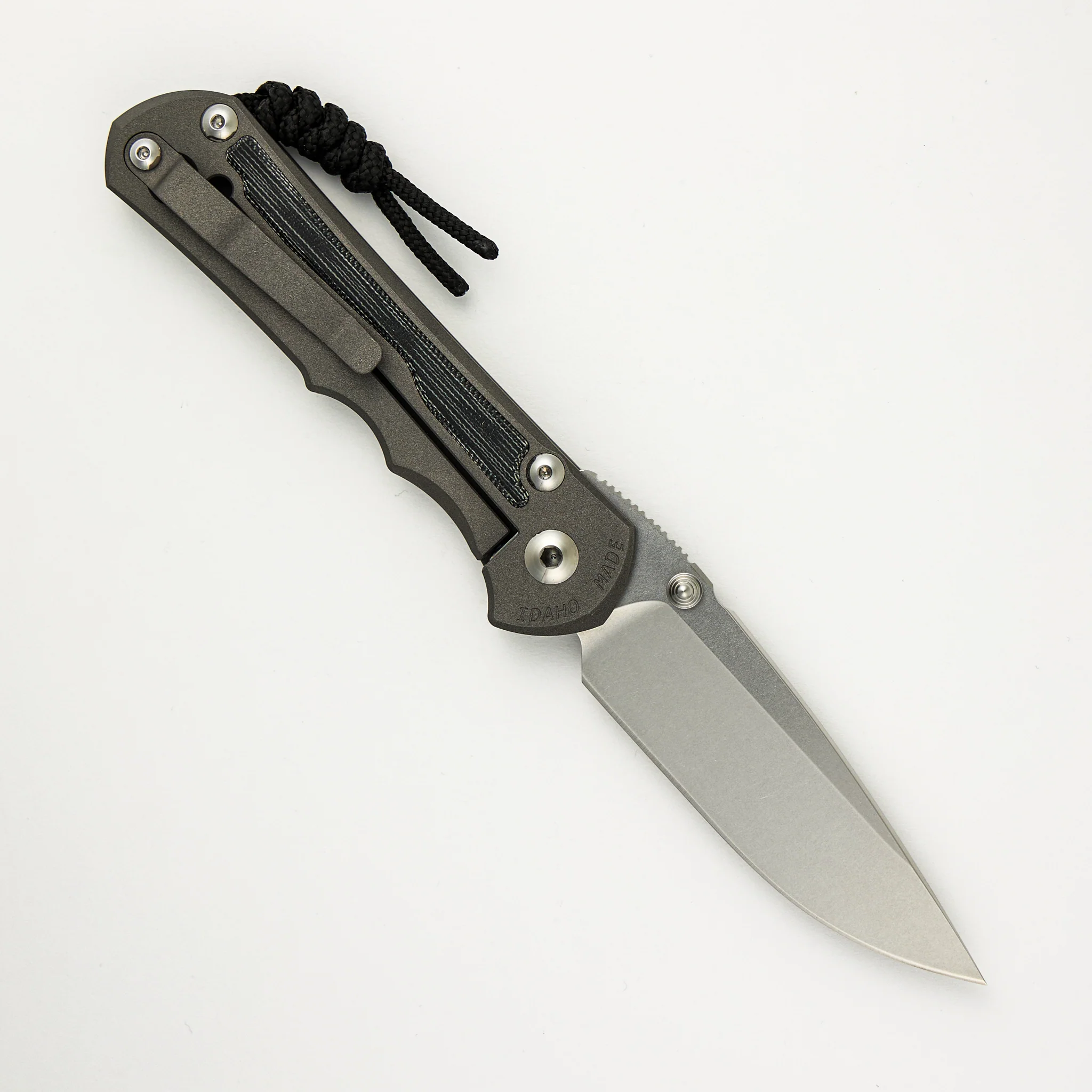 Large Inkosi - Drop Point CPM MagnaCut Blade - Black Canvas Micarta Inlays - Image 2