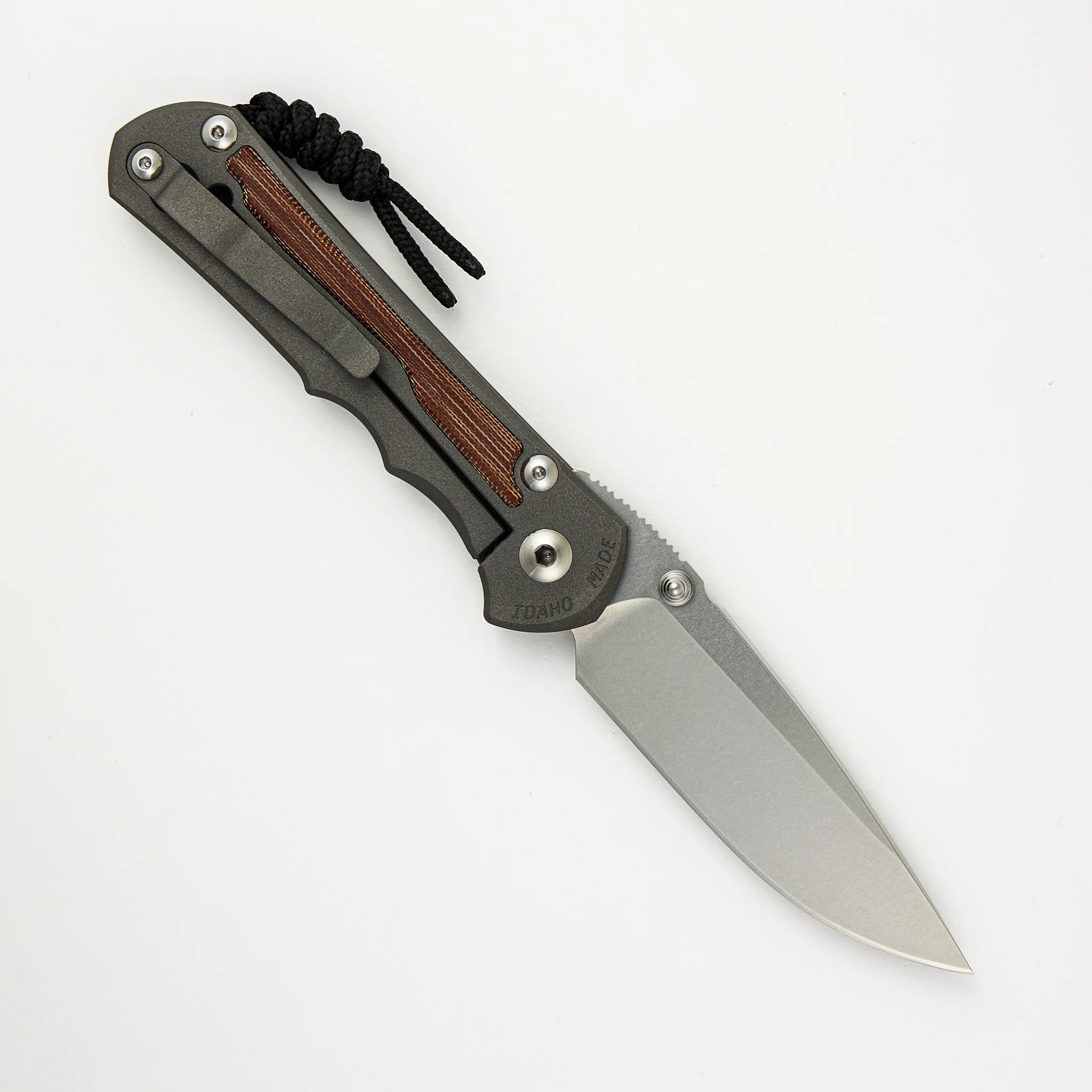 Large Inkosi - Natural Canvas Micarta Inlay - Drop Point CPM MagnaCut Blade - Image 2