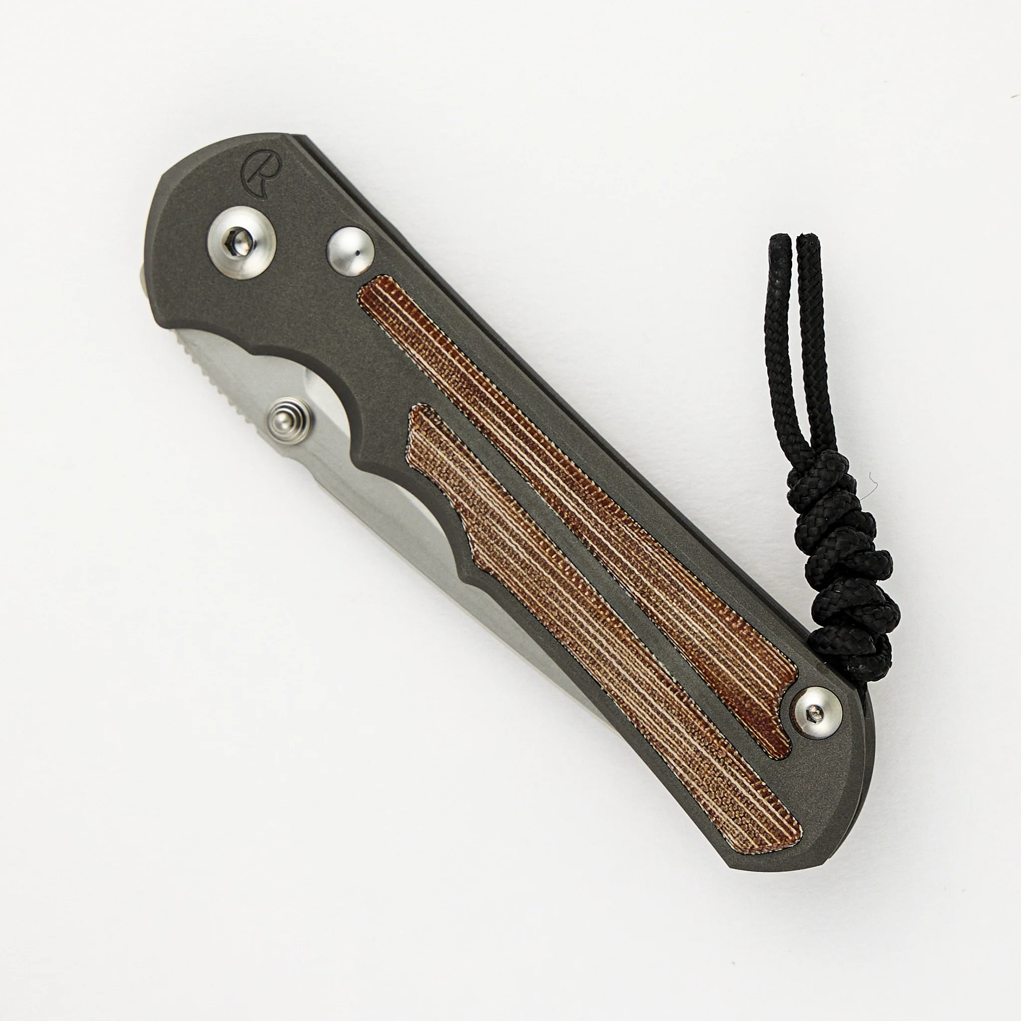 Large Inkosi - Natural Canvas Micarta Inlay - Tanto CPM MagnaCut Blade - Image 3