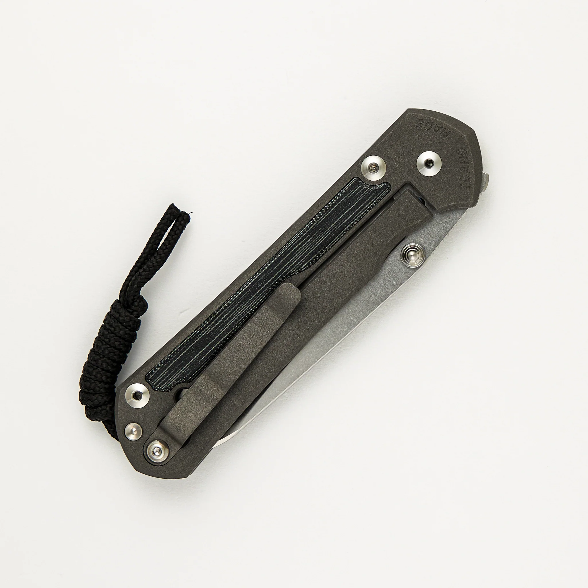 Large Sebenza 31 Black Canvas Micarta Inlay - Insingo CPM MagnaCut Blade - Silver Double Thumb Lugs - Image 4