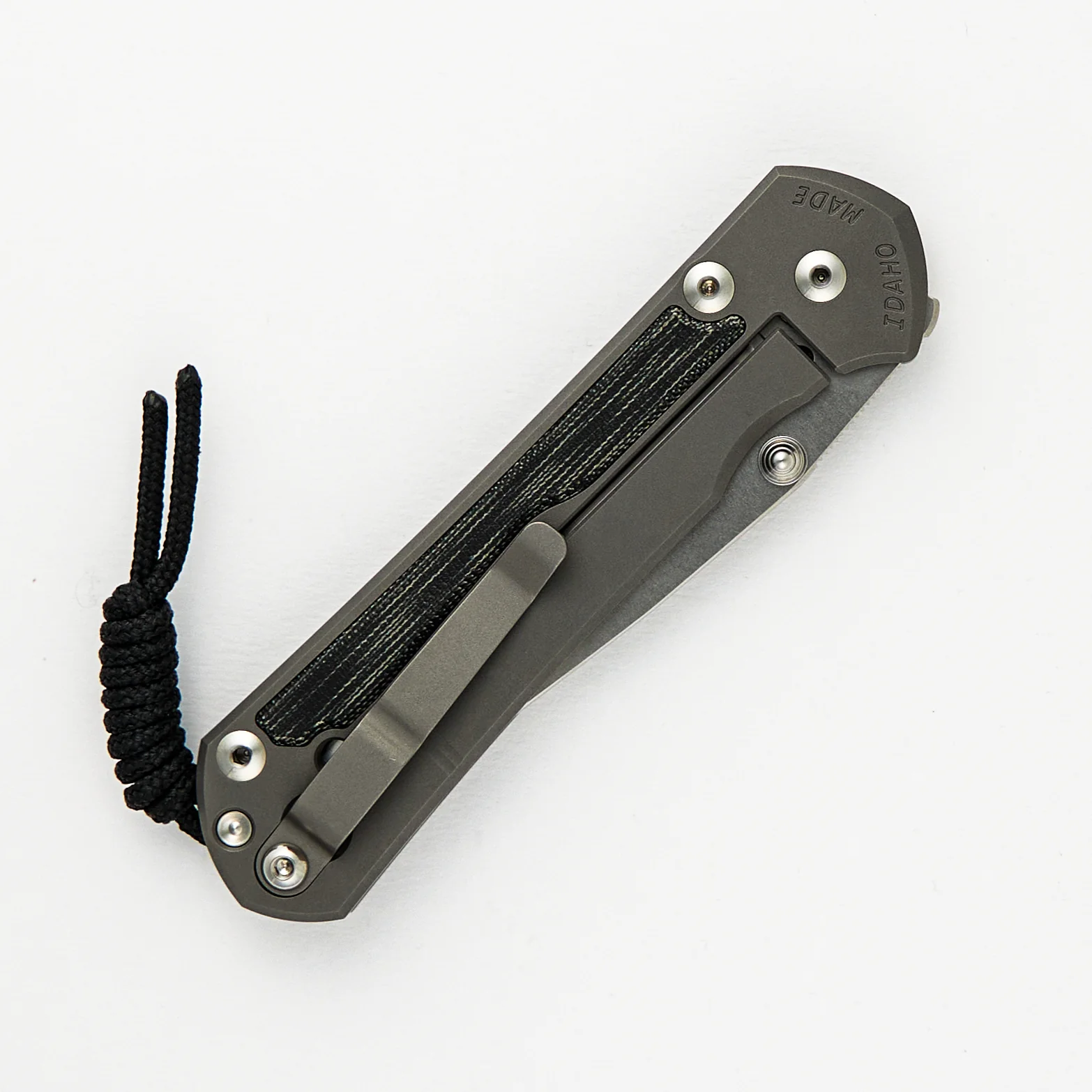 LARGE SEBENZA 31 BLACK CANVAS MICARTA INLAY – POLISHED CPM MAGNACUT BLADE – GLASS BLASTED - SILVER DOUBLE THUMB LUGS - Image 4