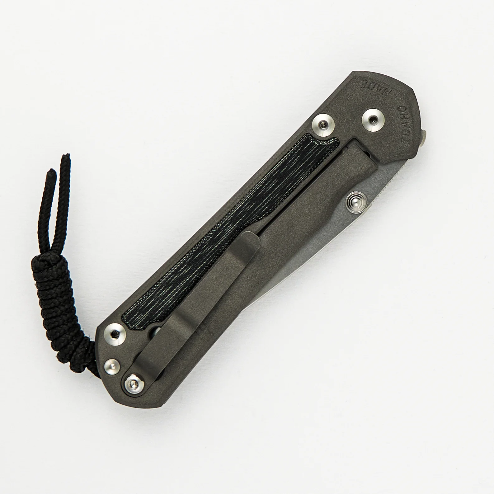 Large Sebenza 31 Black Canvas Micarta Inlay - Polished CPM MagnaCut Blade - Silver Double Thumb Lugs - Image 4