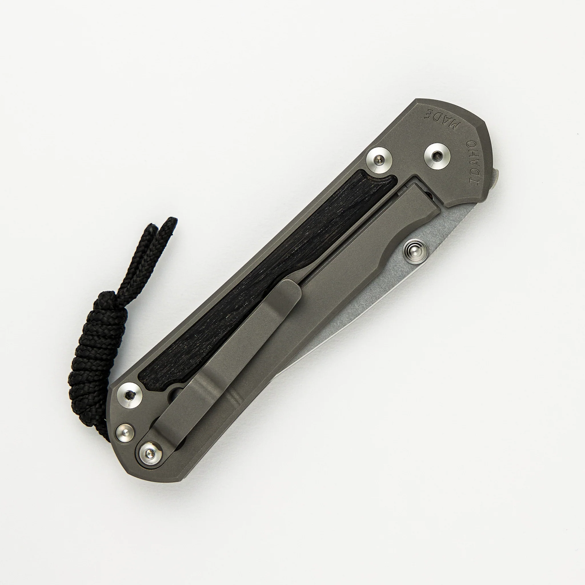 Large Sebenza 31 Bog Oak Inlay - CPM MagnaCut Blade - Silver Double Thumb Lugs - Image 11