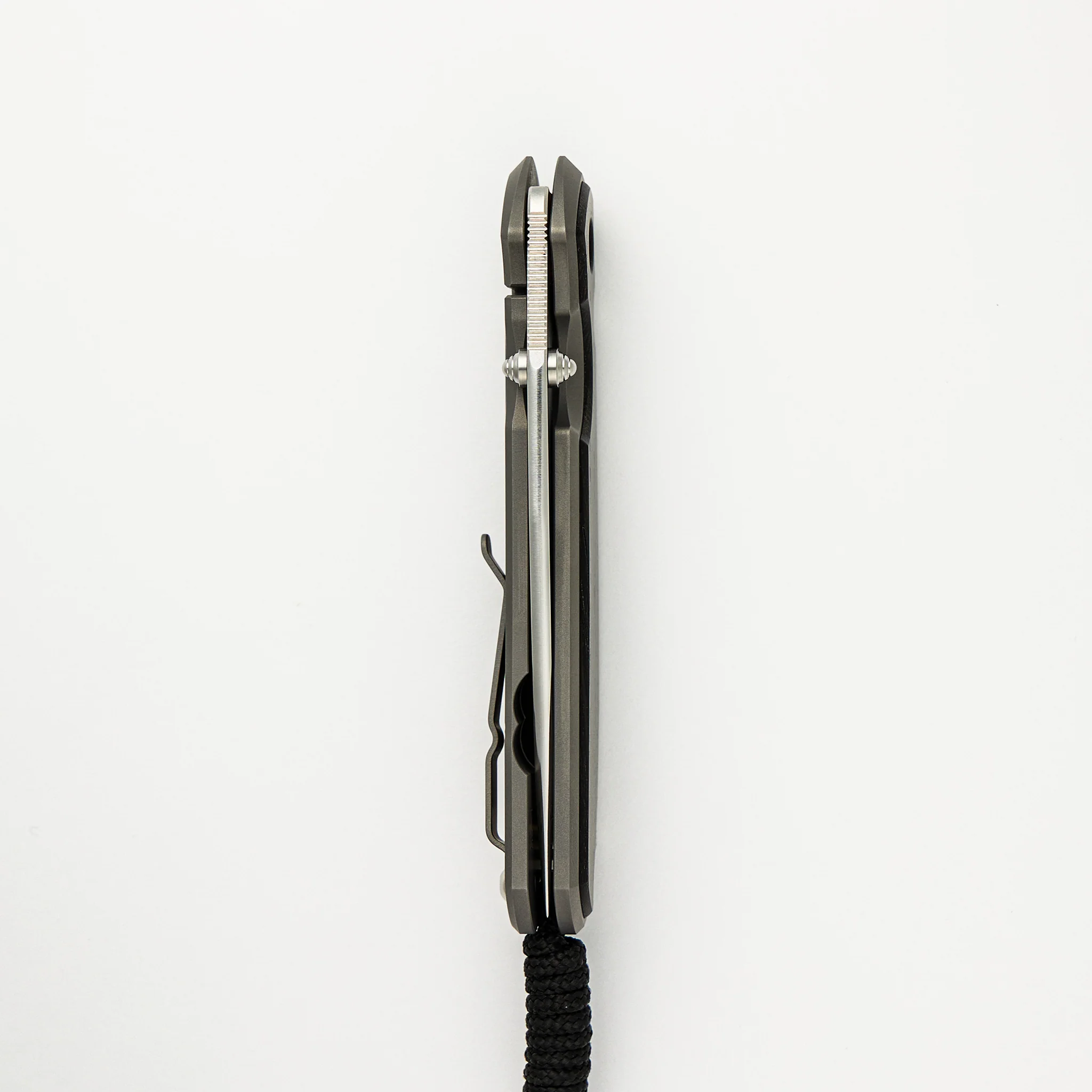 Large Sebenza 31 Bog Oak Inlay - CPM MagnaCut Blade - Silver Double Thumb Lugs - Image 12