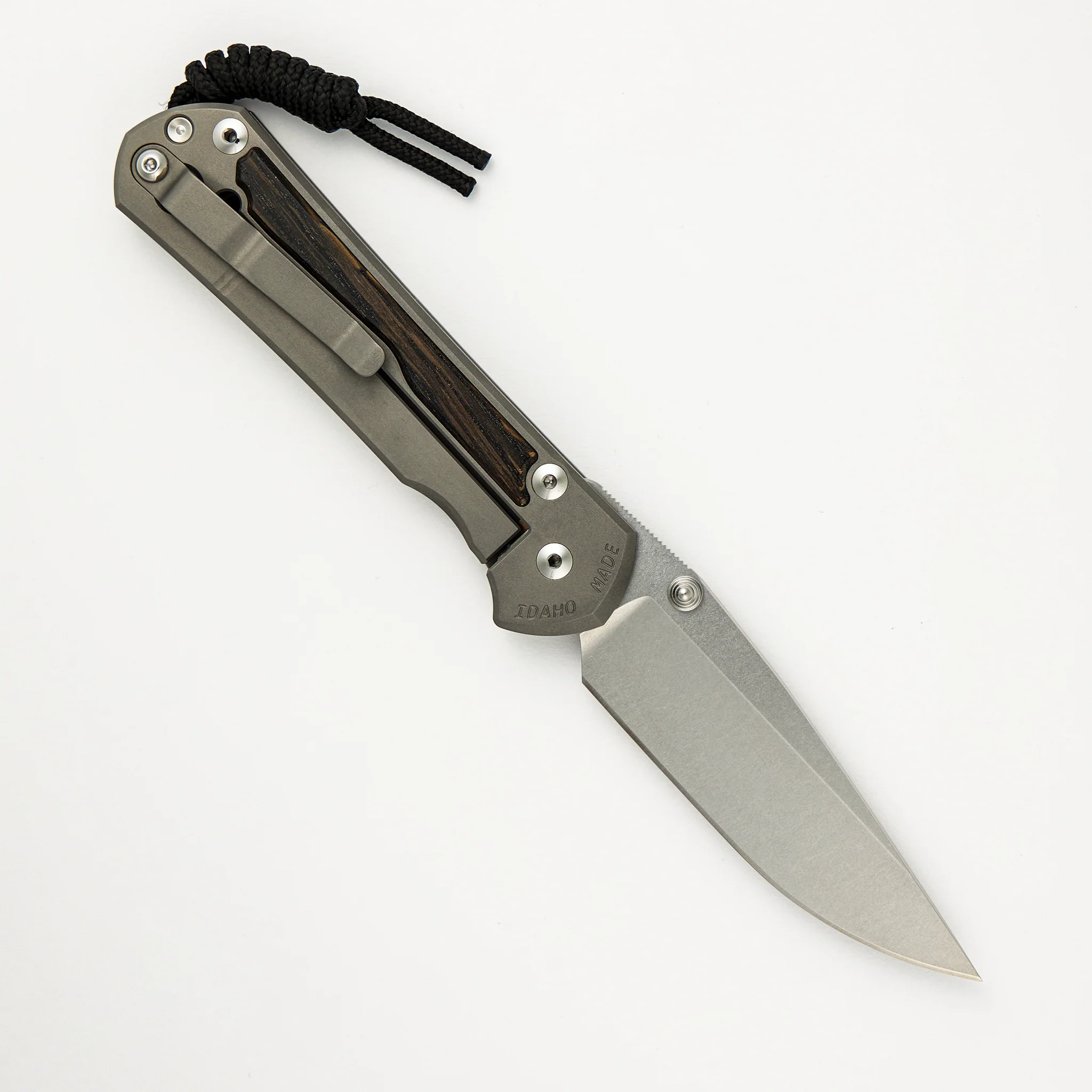 Large Sebenza 31 Bog Oak Inlay - CPM MagnaCut Blade - Silver Double Thumb Lugs - Image 16