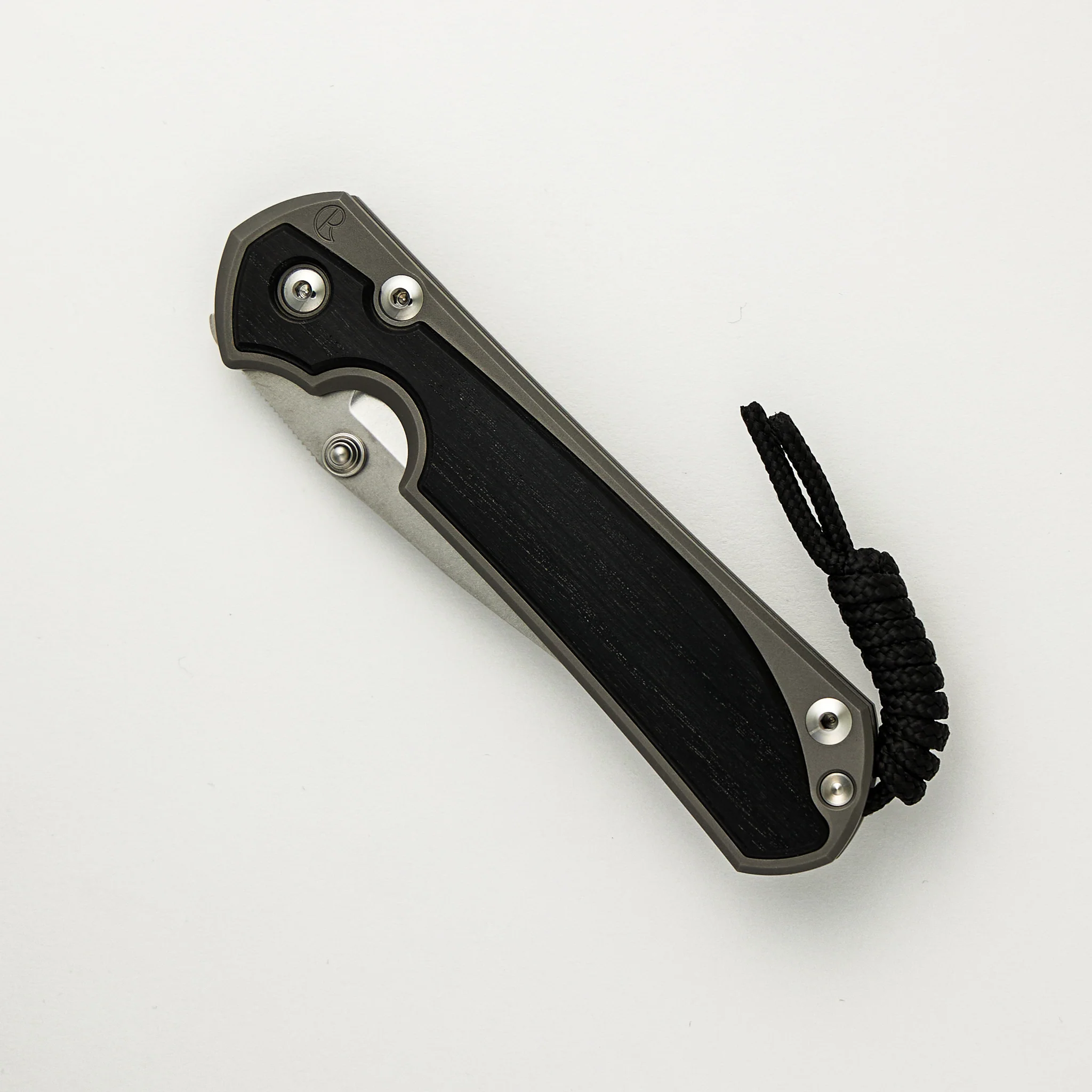 Large Sebenza 31 Bog Oak Inlay - CPM MagnaCut Blade - Silver Double Thumb Lugs - Image 31