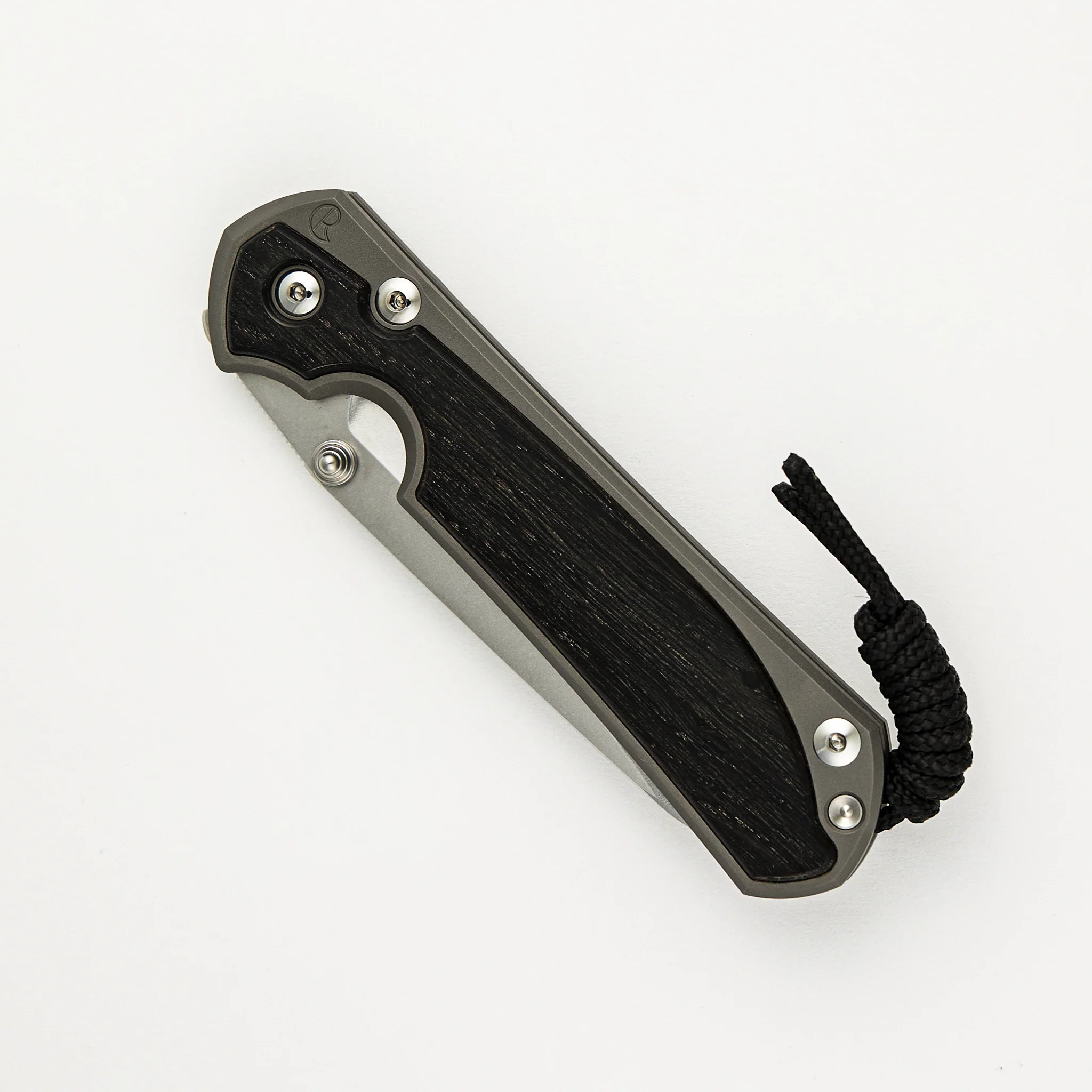 Large Sebenza 31 Bog Oak Inlay - Insingo CPM MagnaCut Blade - Silver Double Thumb Lugs - Image 10
