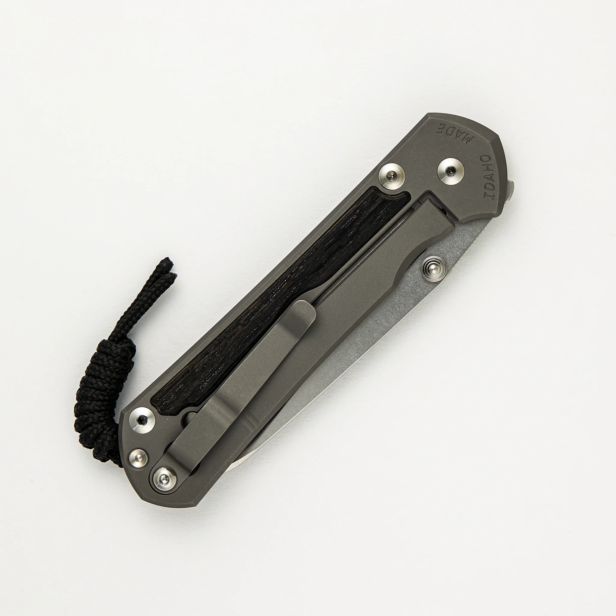 Large Sebenza 31 Bog Oak Inlay - Insingo CPM MagnaCut Blade - Silver Double Thumb Lugs - Image 11