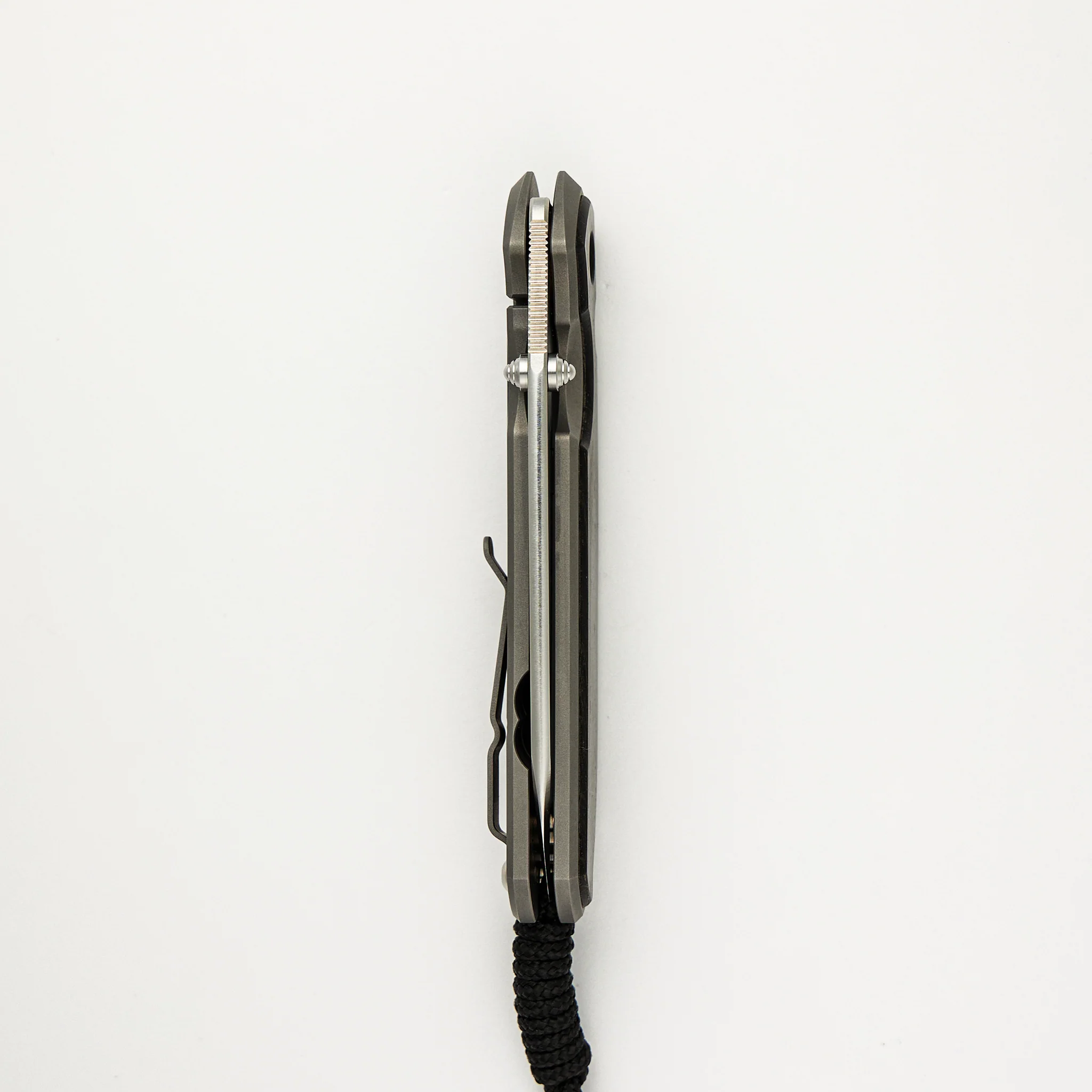 Large Sebenza 31 Bog Oak Inlay - Insingo CPM MagnaCut Blade - Silver Double Thumb Lugs - Image 12