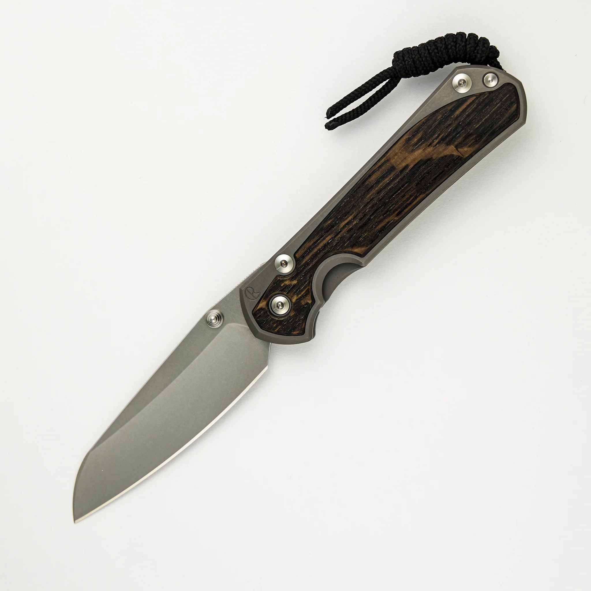 Large Sebenza 31 Bog Oak Inlay - Insingo CPM MagnaCut Blade - Silver Double Thumb Lugs - Image 15