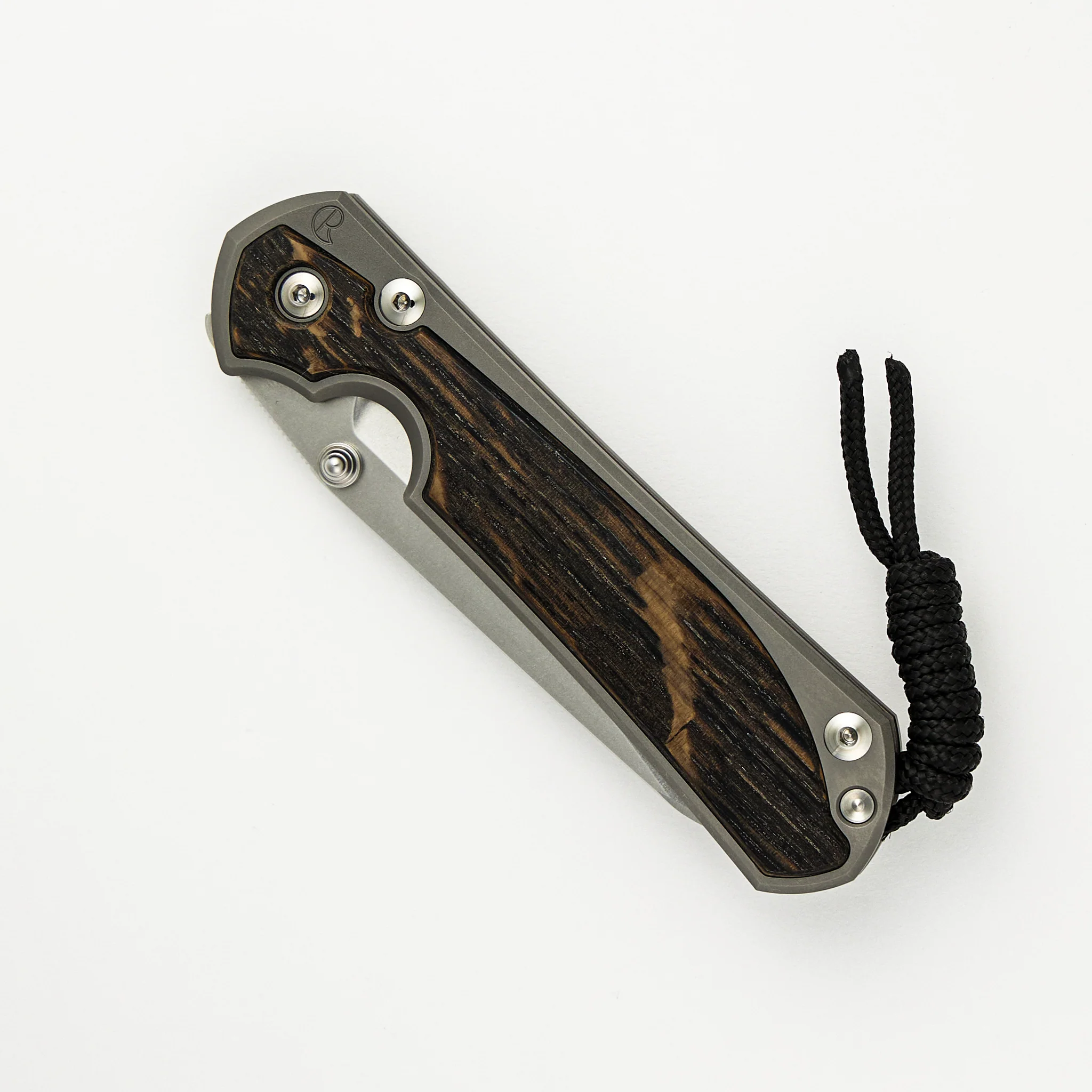 Large Sebenza 31 Bog Oak Inlay - Insingo CPM MagnaCut Blade - Silver Double Thumb Lugs - Image 17