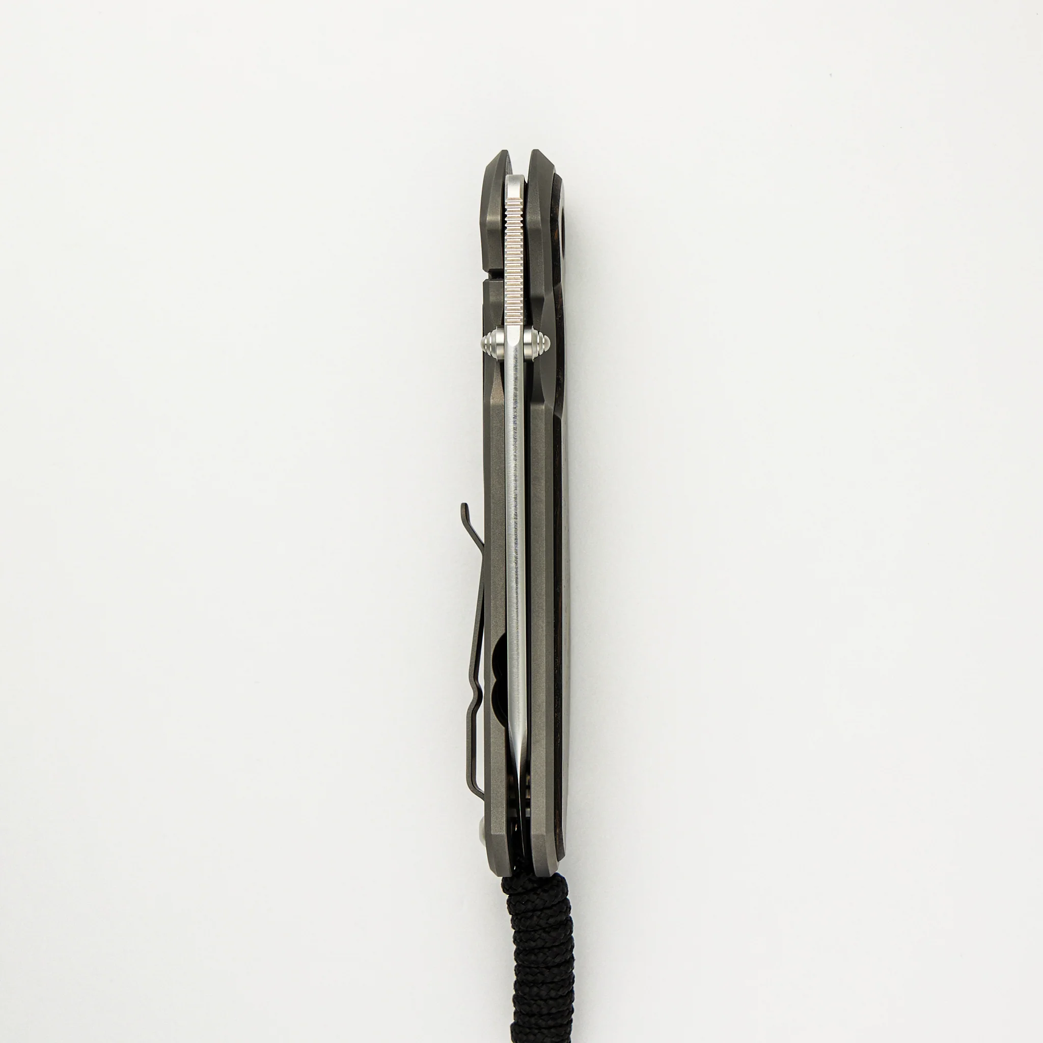 Large Sebenza 31 Bog Oak Inlay - Insingo CPM MagnaCut Blade - Silver Double Thumb Lugs - Image 19