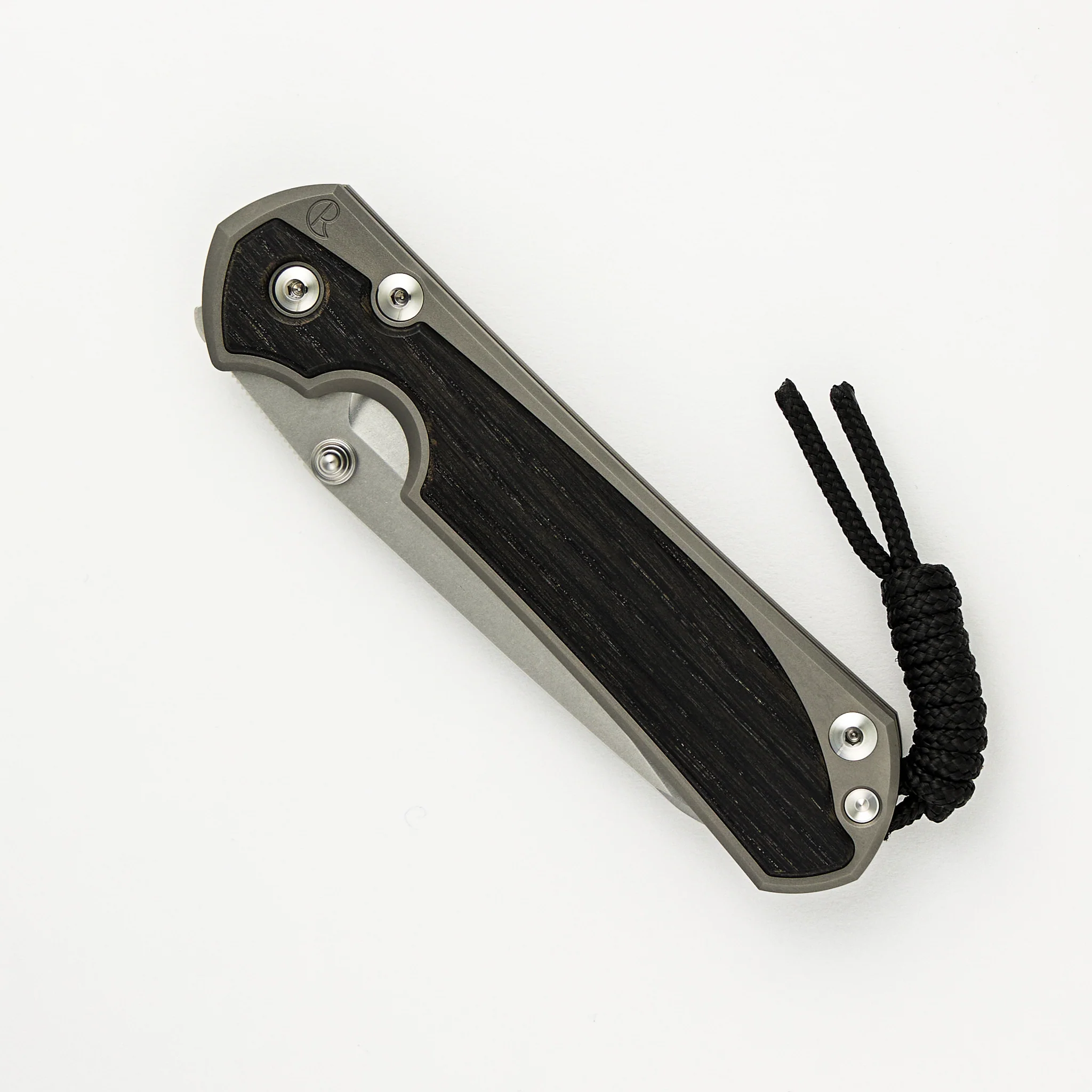 Large Sebenza 31 Bog Oak Inlay - Insingo CPM MagnaCut Blade - Silver Double Thumb Lugs - Image 24