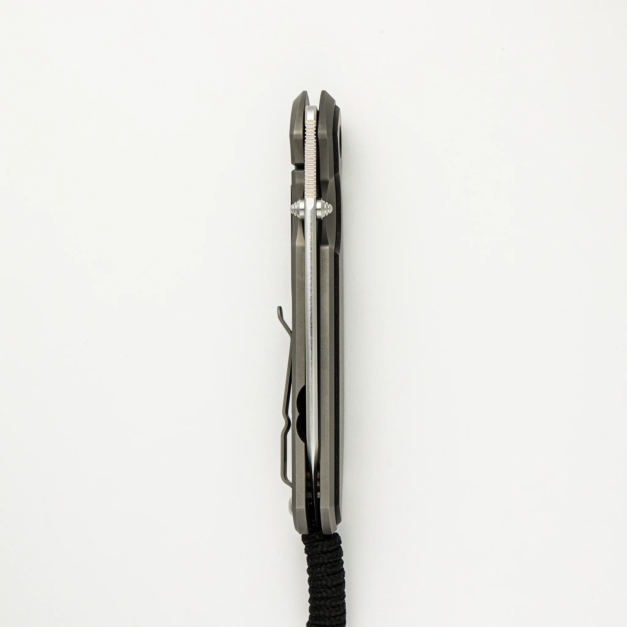 Large Sebenza 31 Bog Oak Inlay - Insingo CPM MagnaCut Blade - Silver Double Thumb Lugs - Image 26