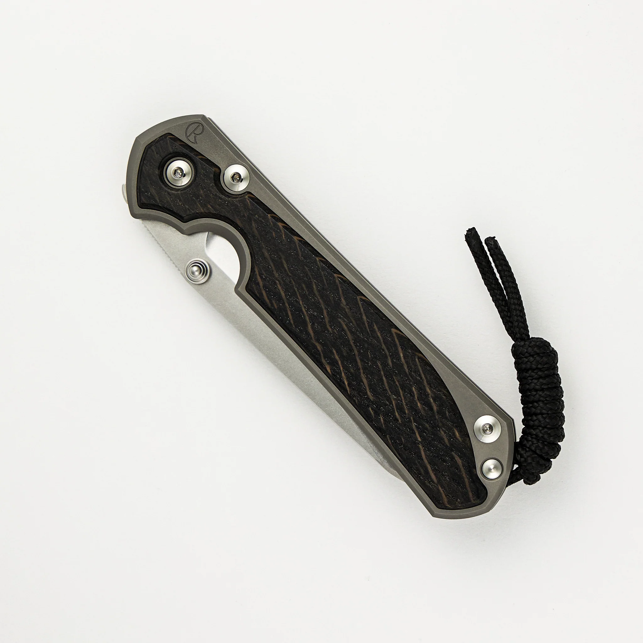 Large Sebenza 31 Bog Oak Inlay - Insingo CPM MagnaCut Blade - Silver Double Thumb Lugs - Image 31