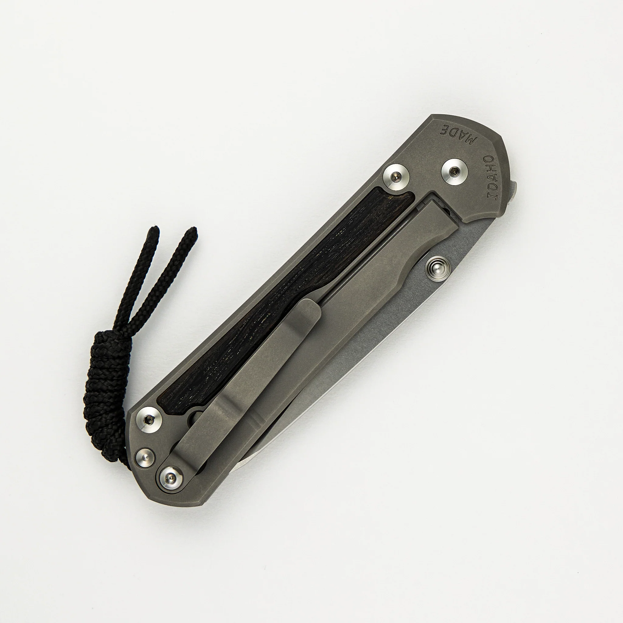 Large Sebenza 31 Bog Oak Inlay - Insingo CPM MagnaCut Blade - Silver Double Thumb Lugs - Image 4