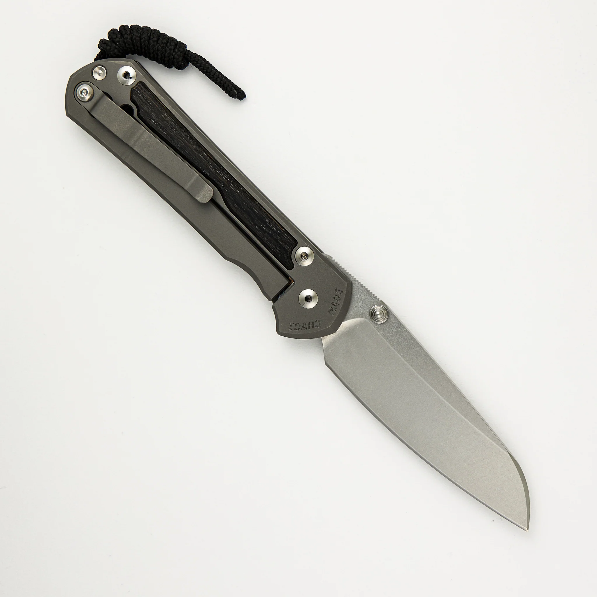 Large Sebenza 31 Bog Oak Inlay - Insingo CPM MagnaCut Blade - Silver Double Thumb Lugs - Image 9