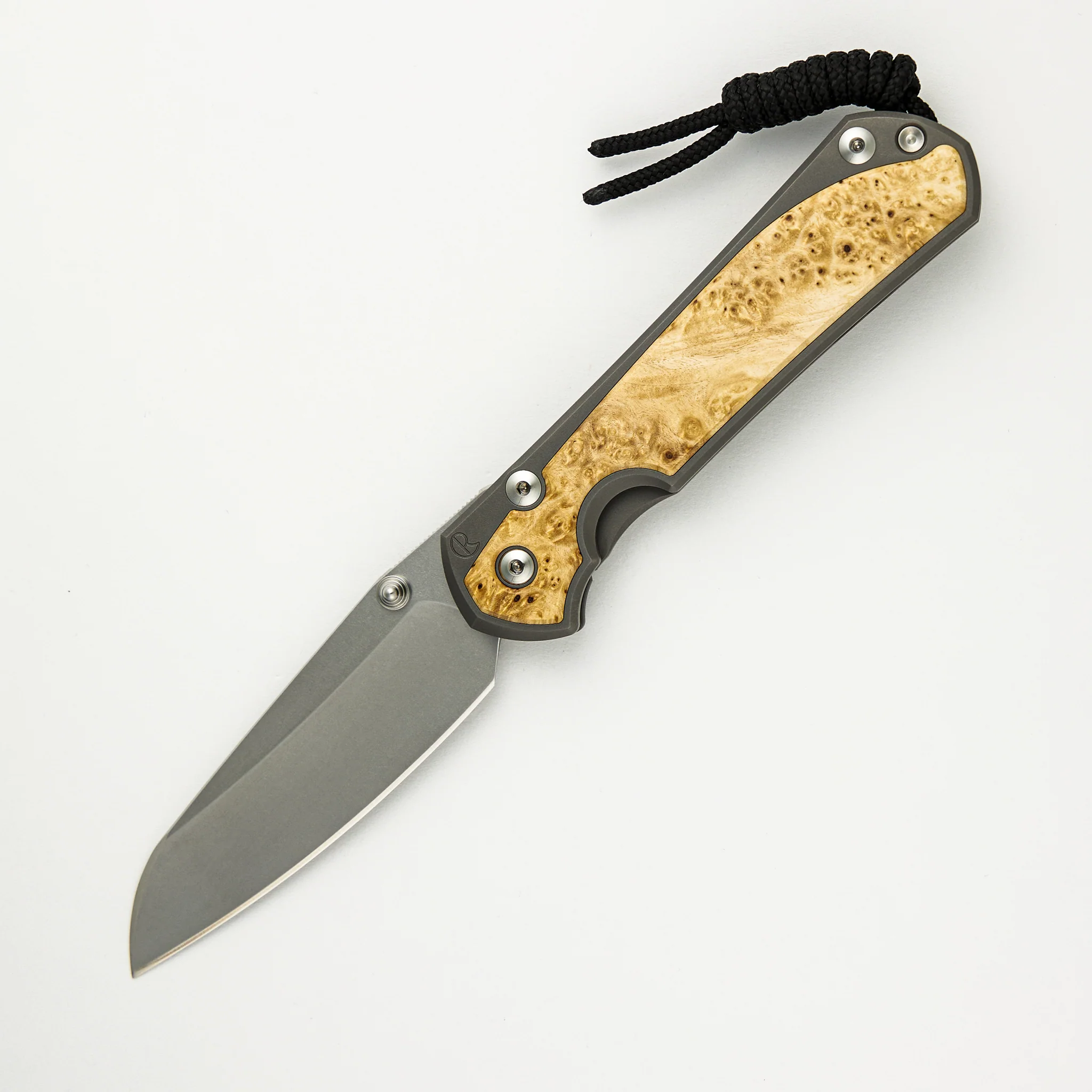 Large Sebenza 31 Box Elder Inlay - Insingo CPM MagnaCut Blade - Silver Double Thumb Lugs - Image 15