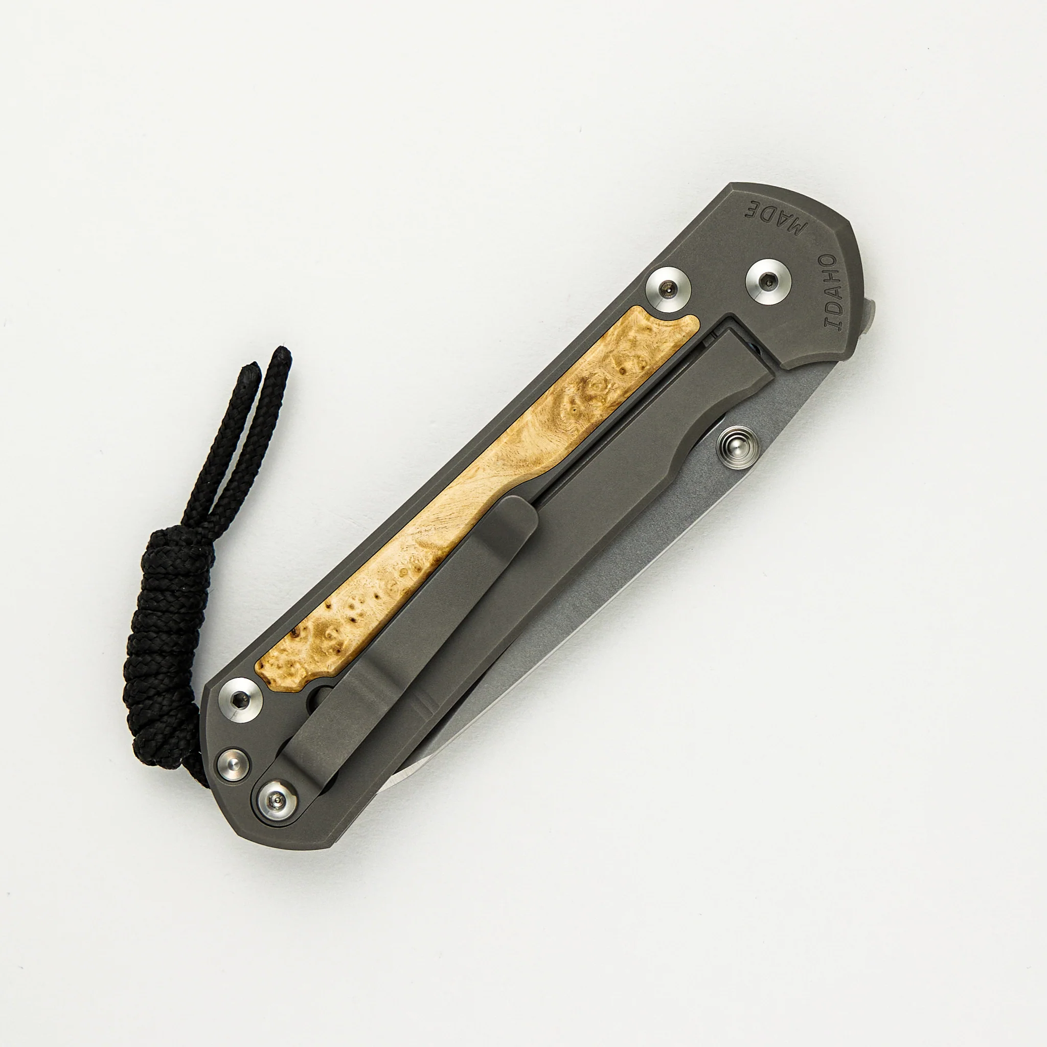 Large Sebenza 31 Box Elder Inlay - Insingo CPM MagnaCut Blade - Silver Double Thumb Lugs - Image 18
