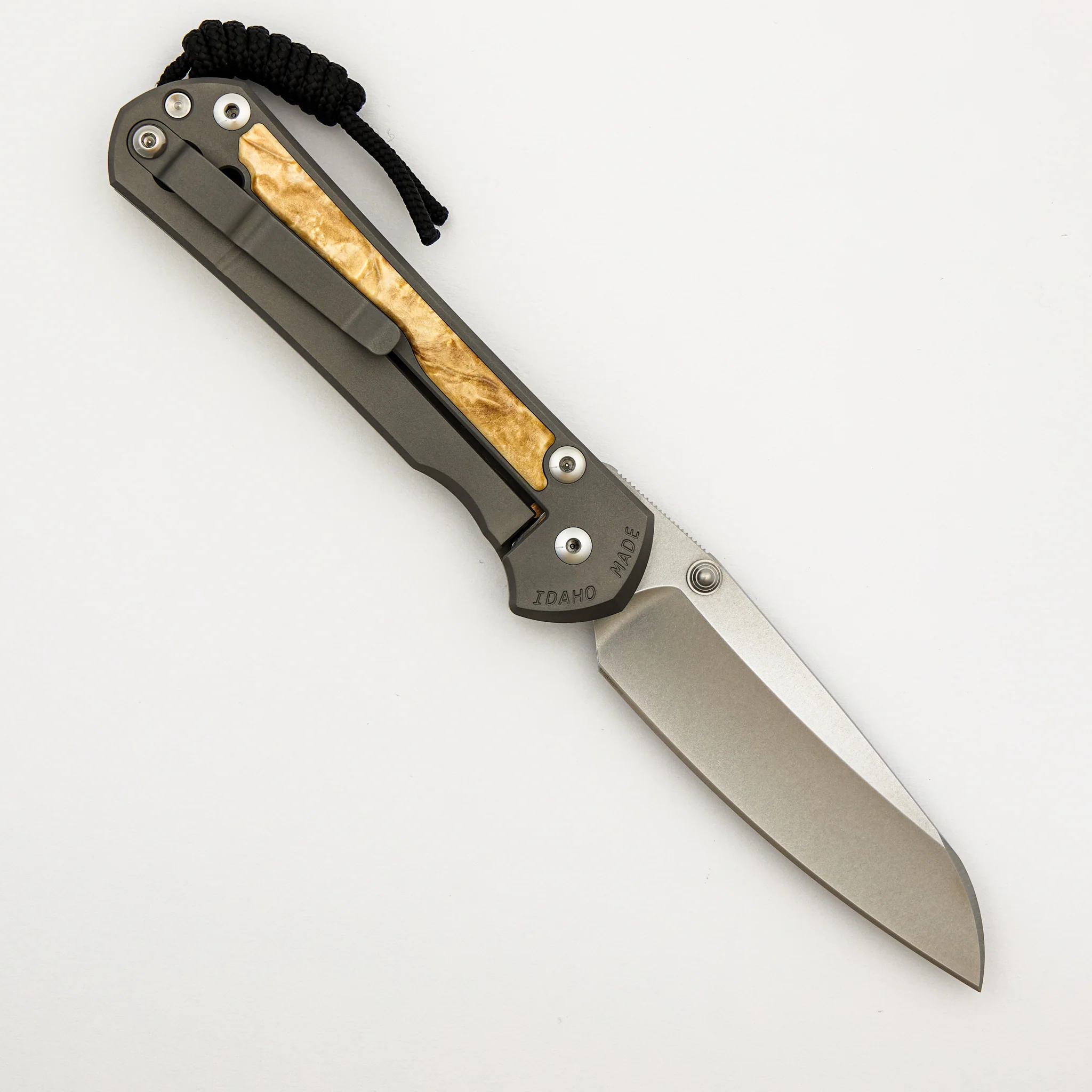 Large Sebenza 31 Box Elder Inlay - Insingo CPM MagnaCut Blade - Silver Double Thumb Lugs - Image 2