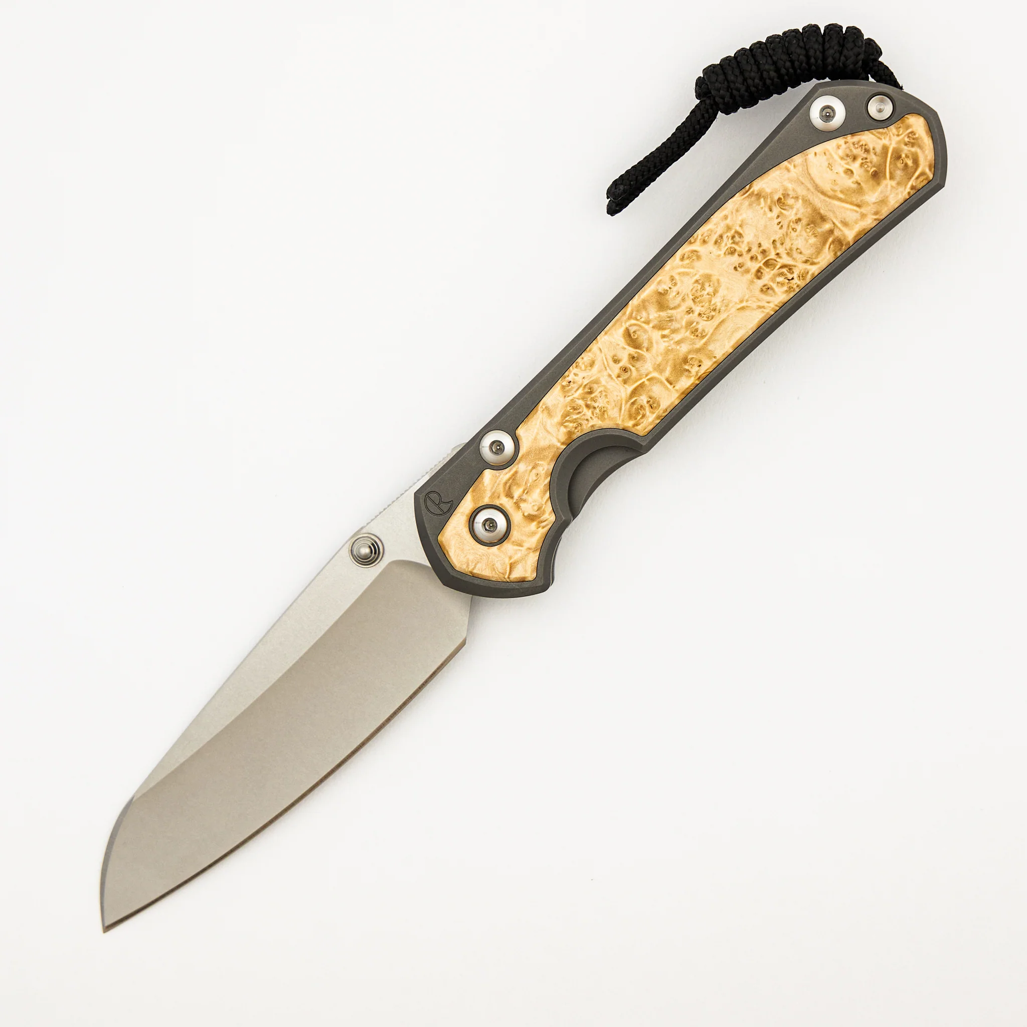 Large Sebenza 31 Box Elder Inlay - Insingo CPM MagnaCut Blade - Silver Double Thumb Lugs - Image 22
