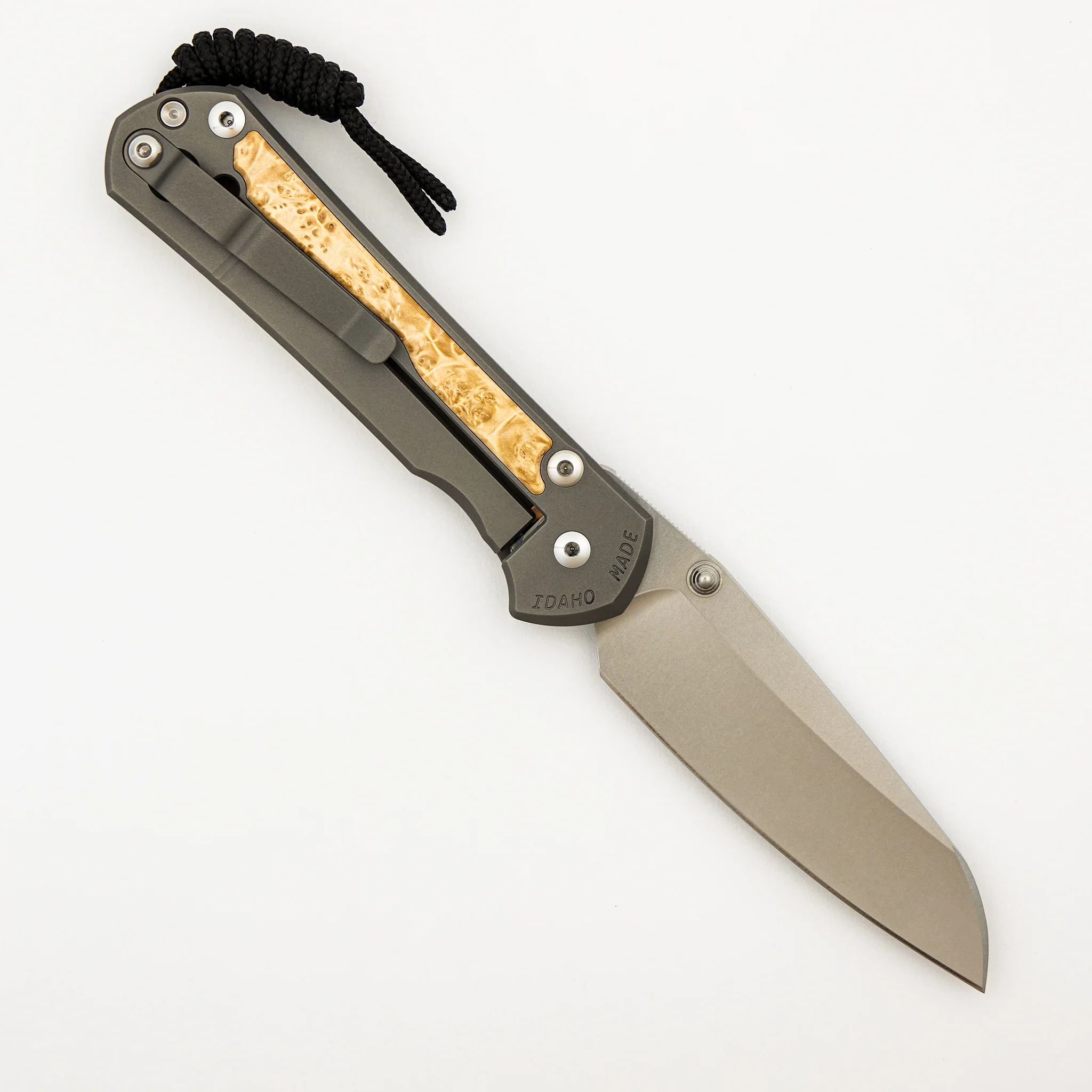Large Sebenza 31 Box Elder Inlay - Insingo CPM MagnaCut Blade - Silver Double Thumb Lugs - Image 23