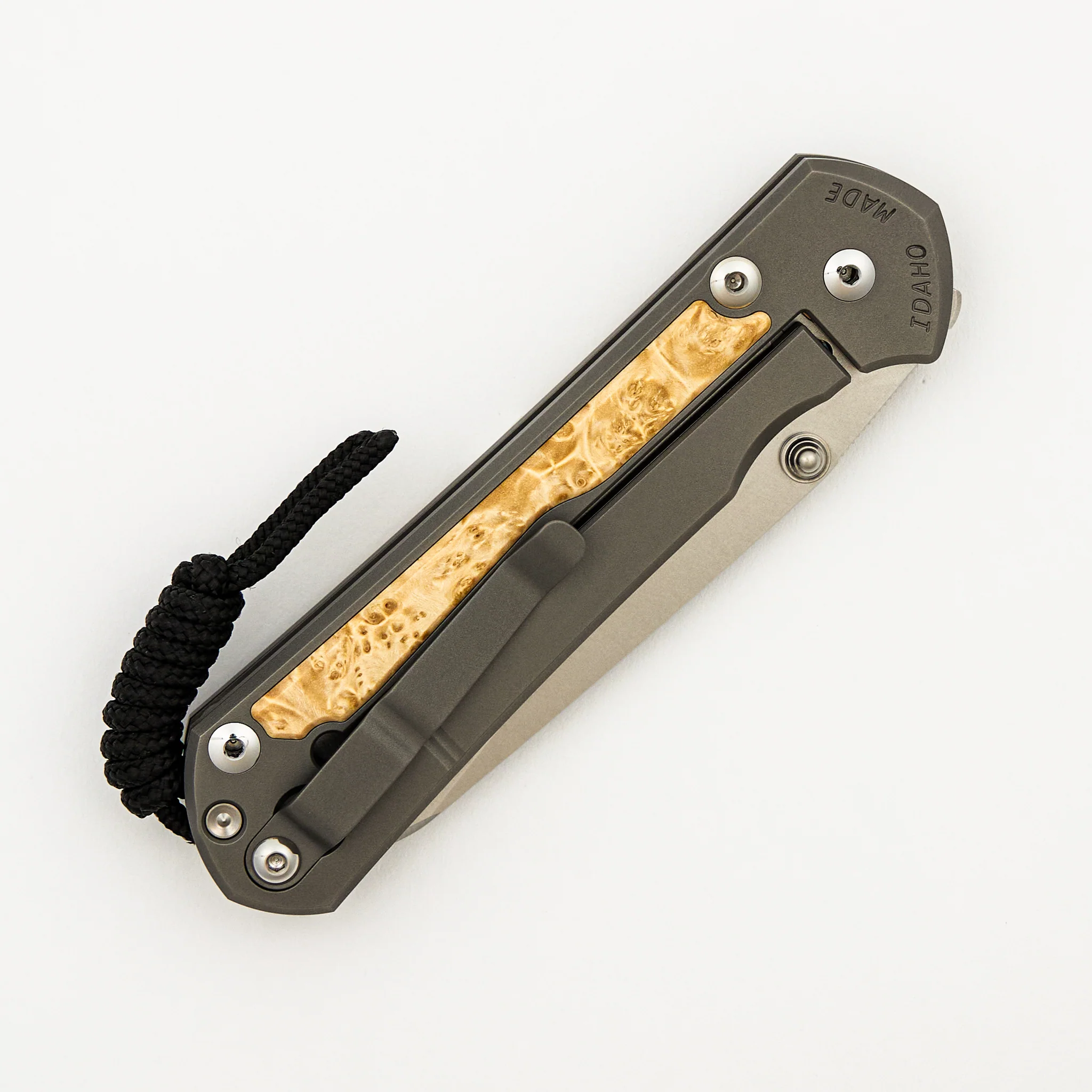 Large Sebenza 31 Box Elder Inlay - Insingo CPM MagnaCut Blade - Silver Double Thumb Lugs - Image 25