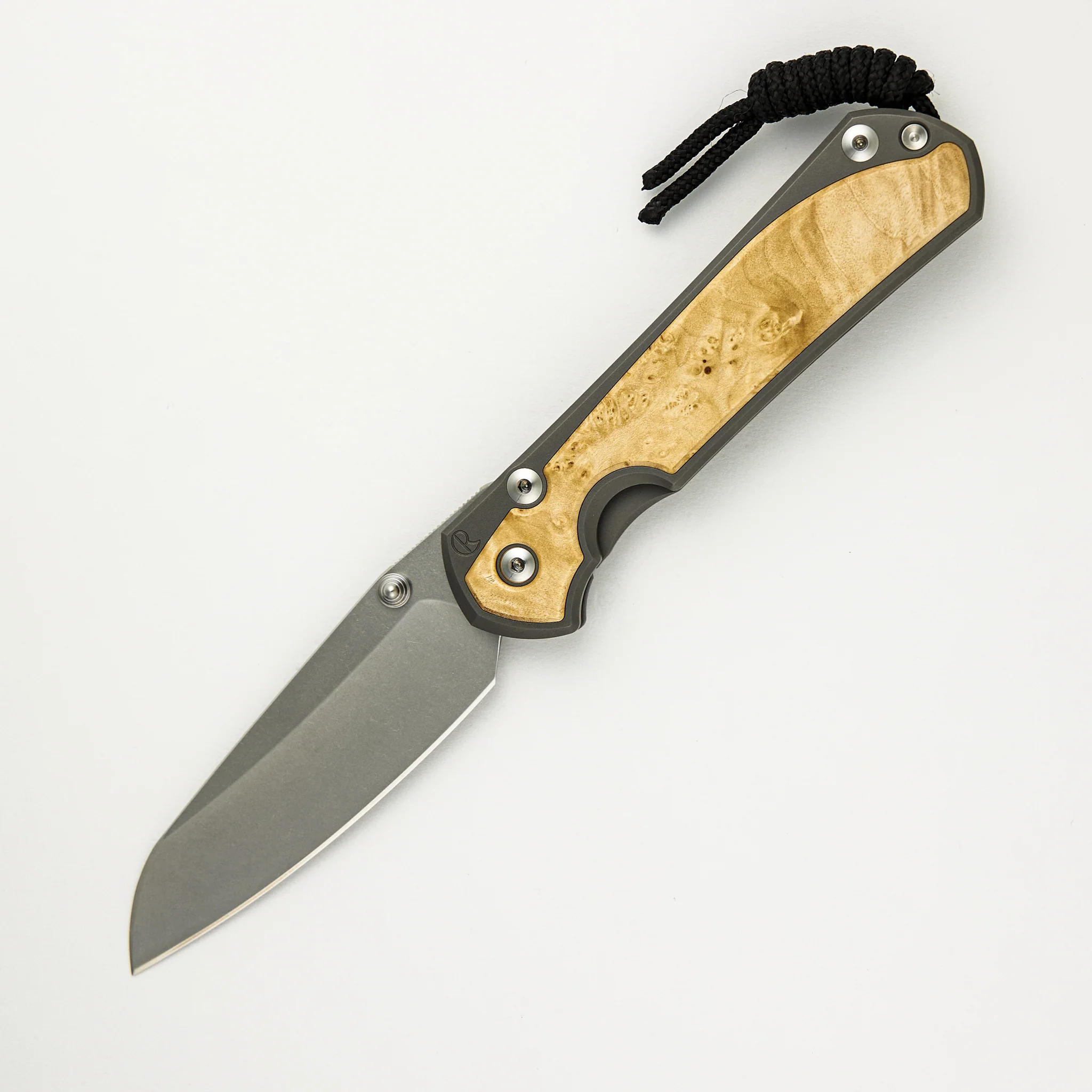Large Sebenza 31 Box Elder Inlay - Insingo CPM MagnaCut Blade - Silver Double Thumb Lugs - Image 29