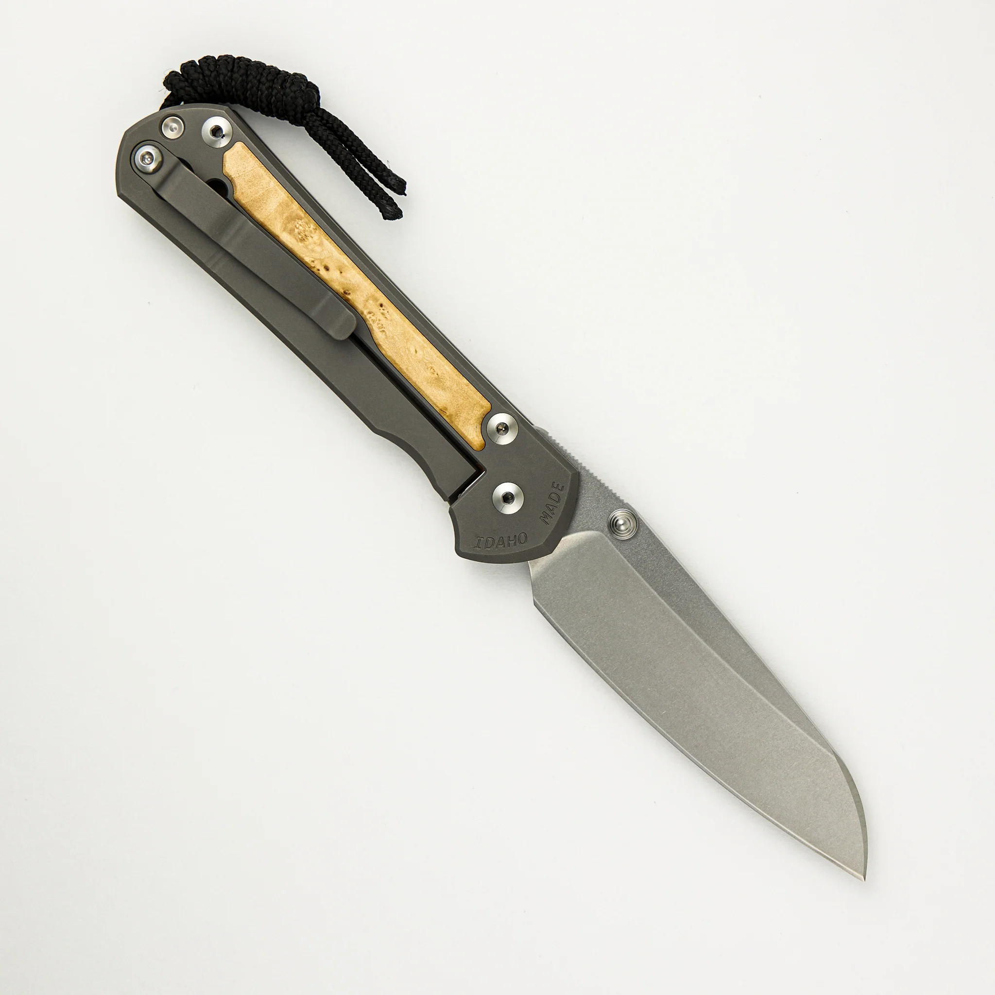 Large Sebenza 31 Box Elder Inlay - Insingo CPM MagnaCut Blade - Silver Double Thumb Lugs - Image 30