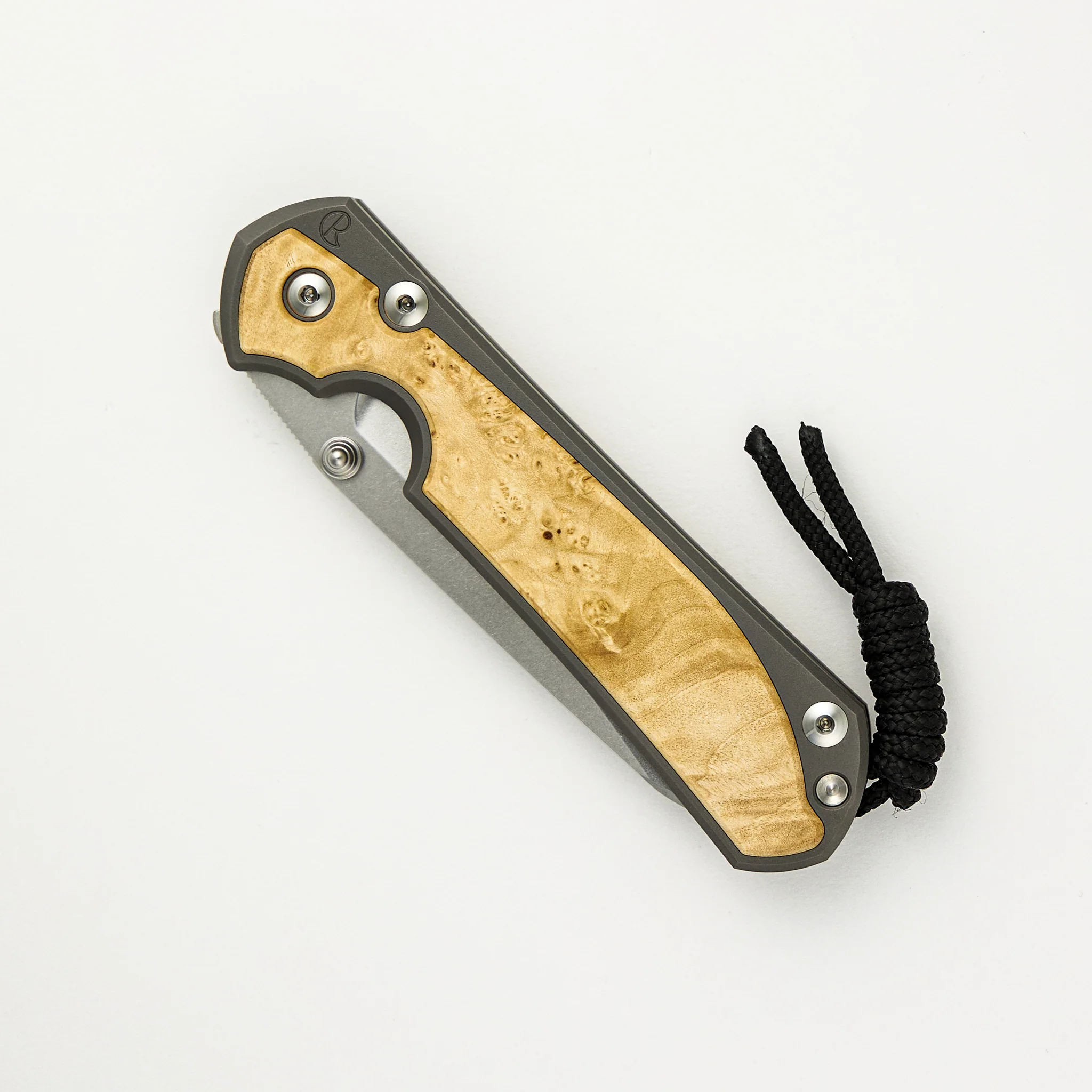 Large Sebenza 31 Box Elder Inlay - Insingo CPM MagnaCut Blade - Silver Double Thumb Lugs - Image 31