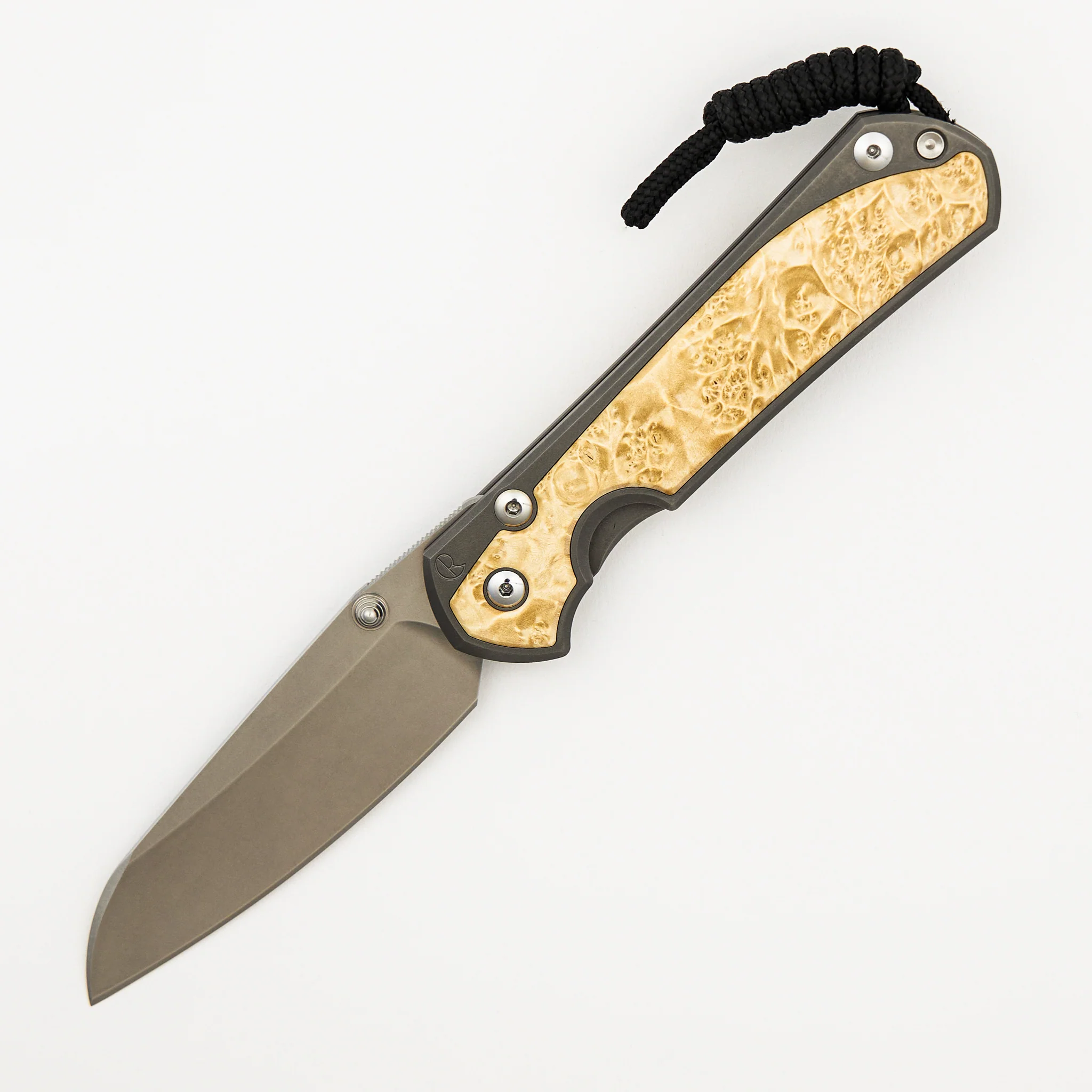 Large Sebenza 31 Box Elder Inlay - Insingo CPM MagnaCut Blade - Silver Double Thumb Lugs - Image 43