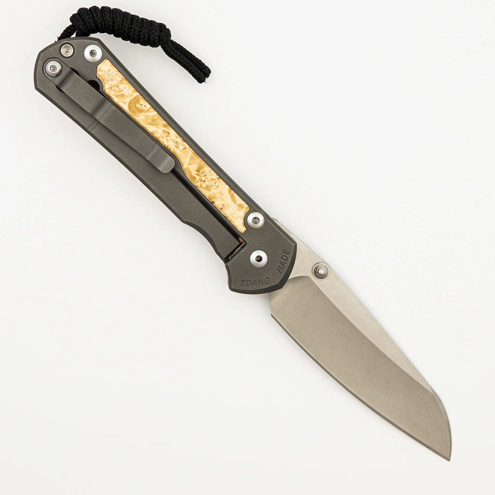 Large Sebenza 31 Box Elder Inlay - Insingo CPM MagnaCut Blade - Silver Double Thumb Lugs - Image 44