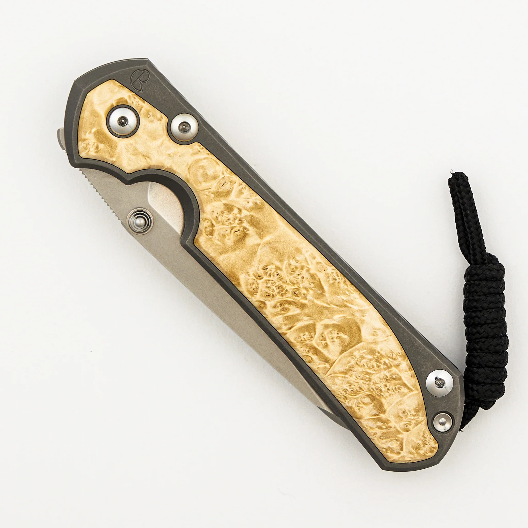 Large Sebenza 31 Box Elder Inlay - Insingo CPM MagnaCut Blade - Silver Double Thumb Lugs - Image 45